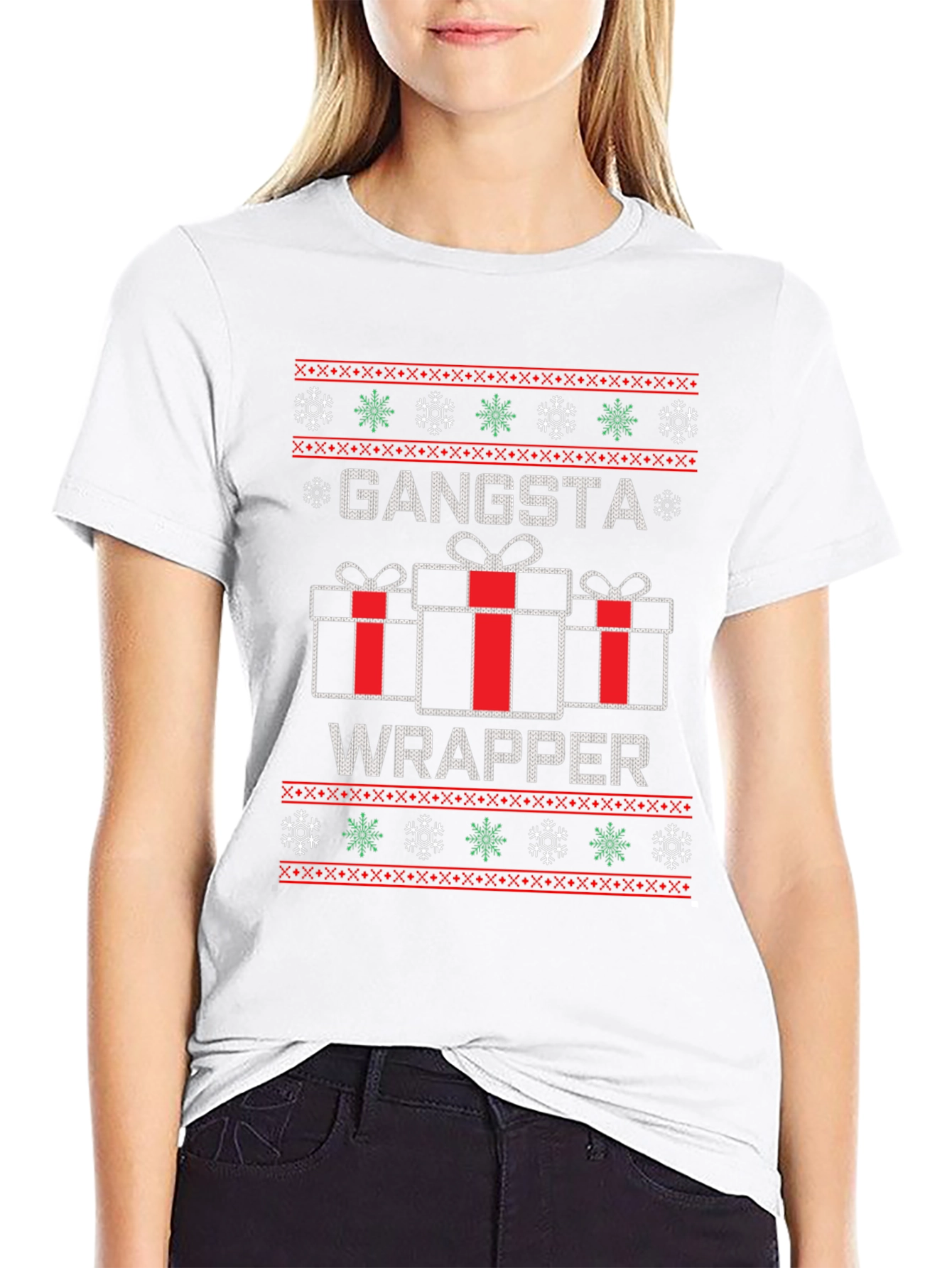 Gangsta Wrapper Christmas Graphic Tee