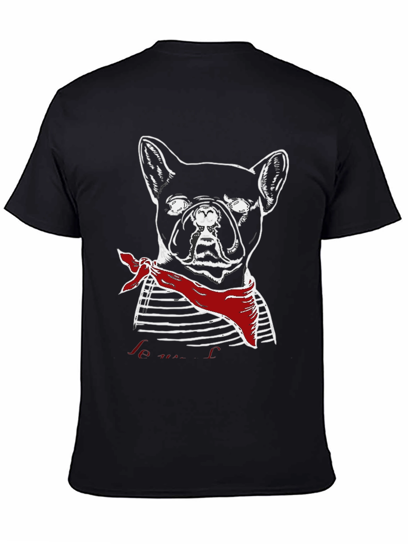 French Bulldog Graphic Tee - Mens Black T-Shirt