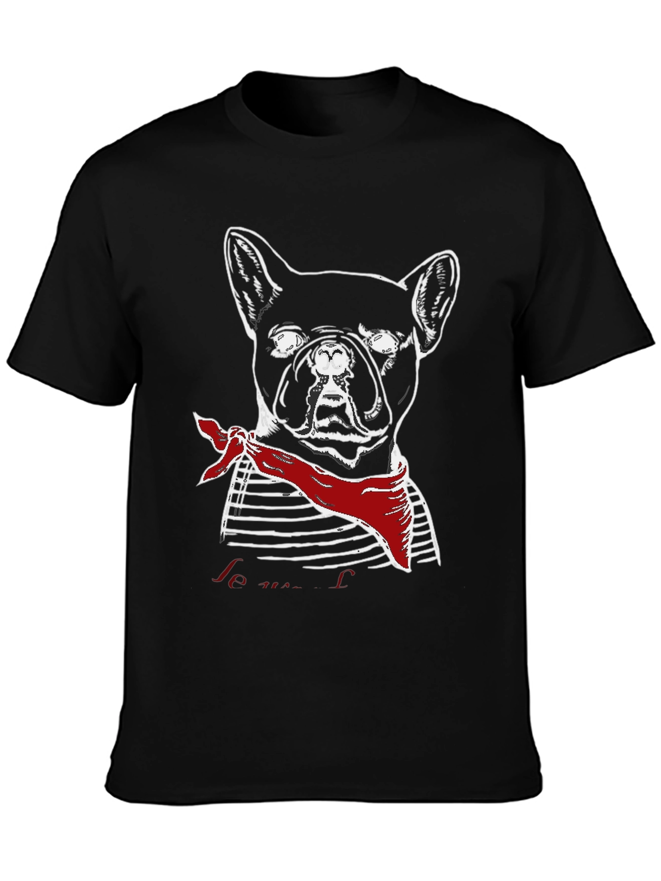 French Bulldog Graphic Tee - Mens Black T-Shirt