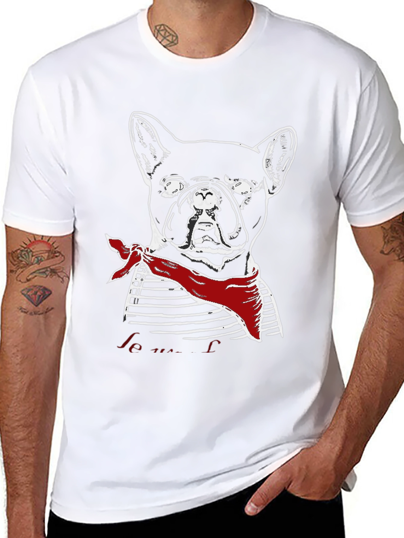 French Bulldog Graphic Tee - Mens Black T-Shirt