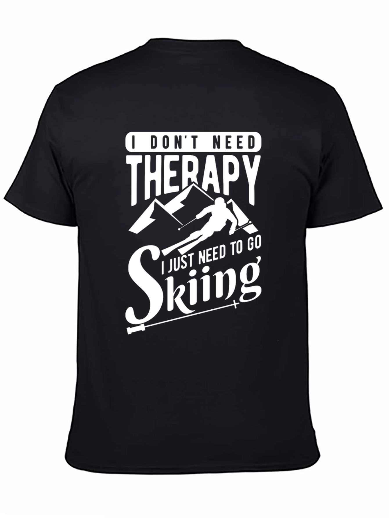 Funny Skiing Therapy T-Shirt