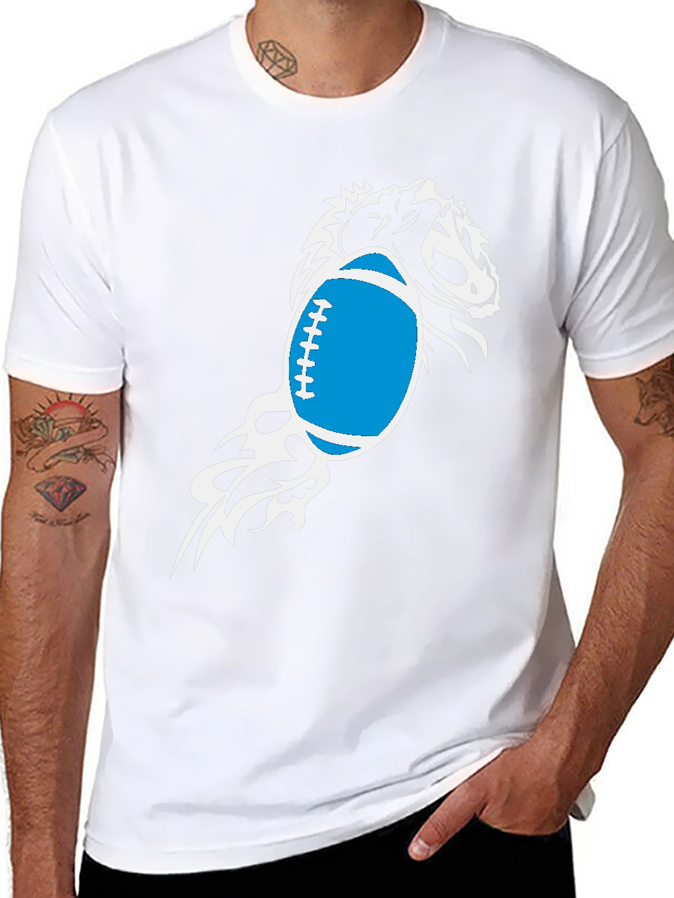 Lion Football Graphic T-Shirt