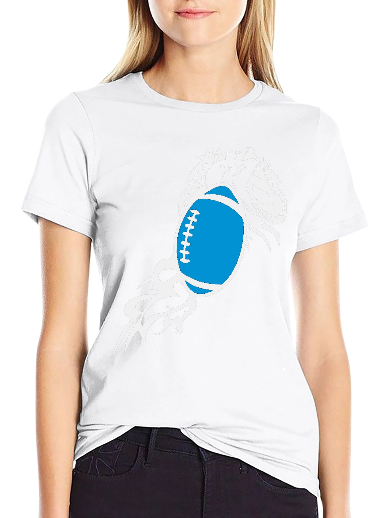Lion Football Graphic T-Shirt