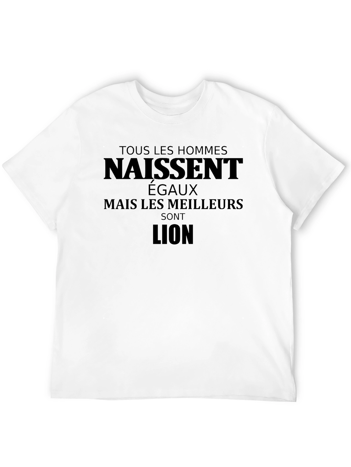 Lion Graphic Tee - French Text