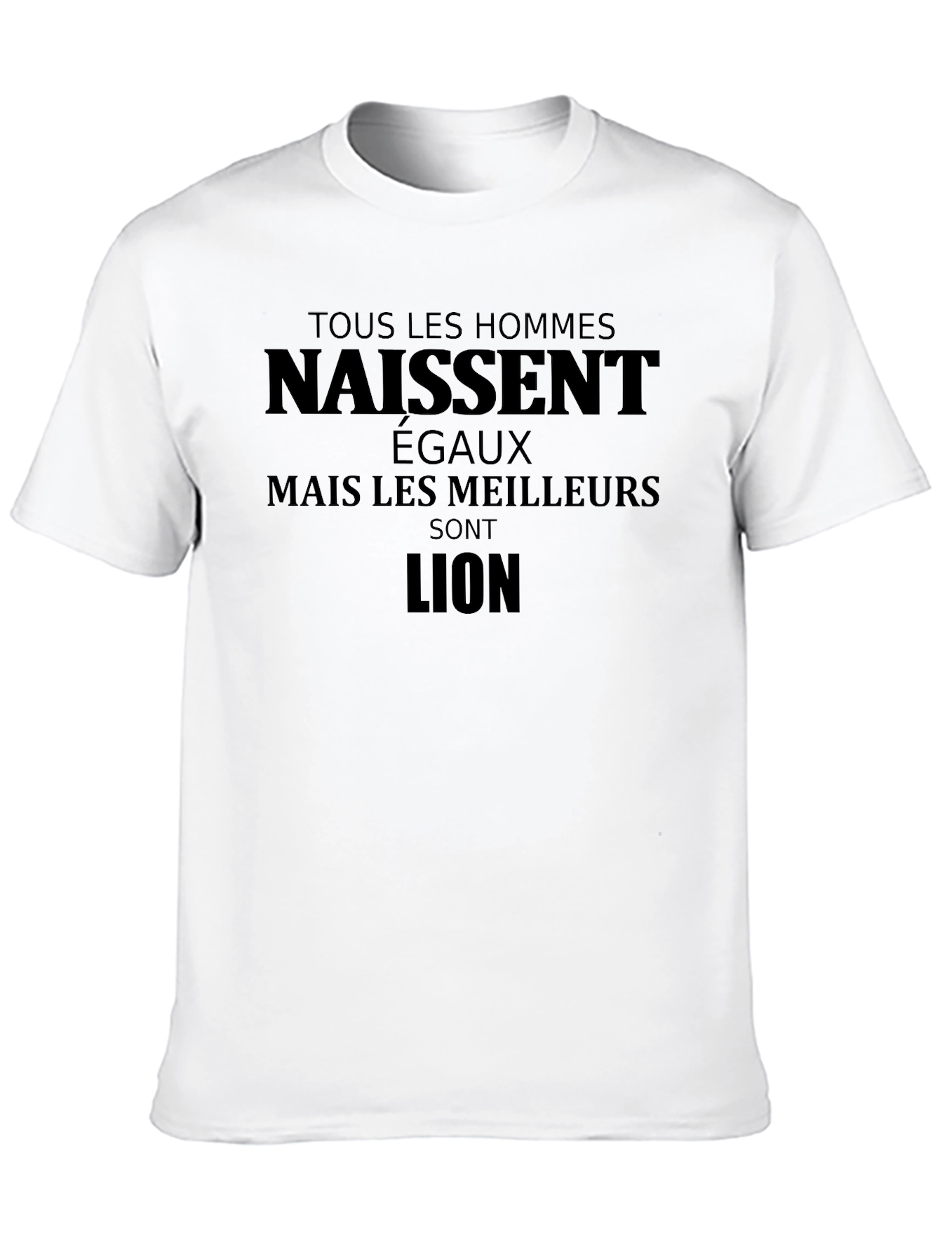 Lion Graphic Tee - French Text