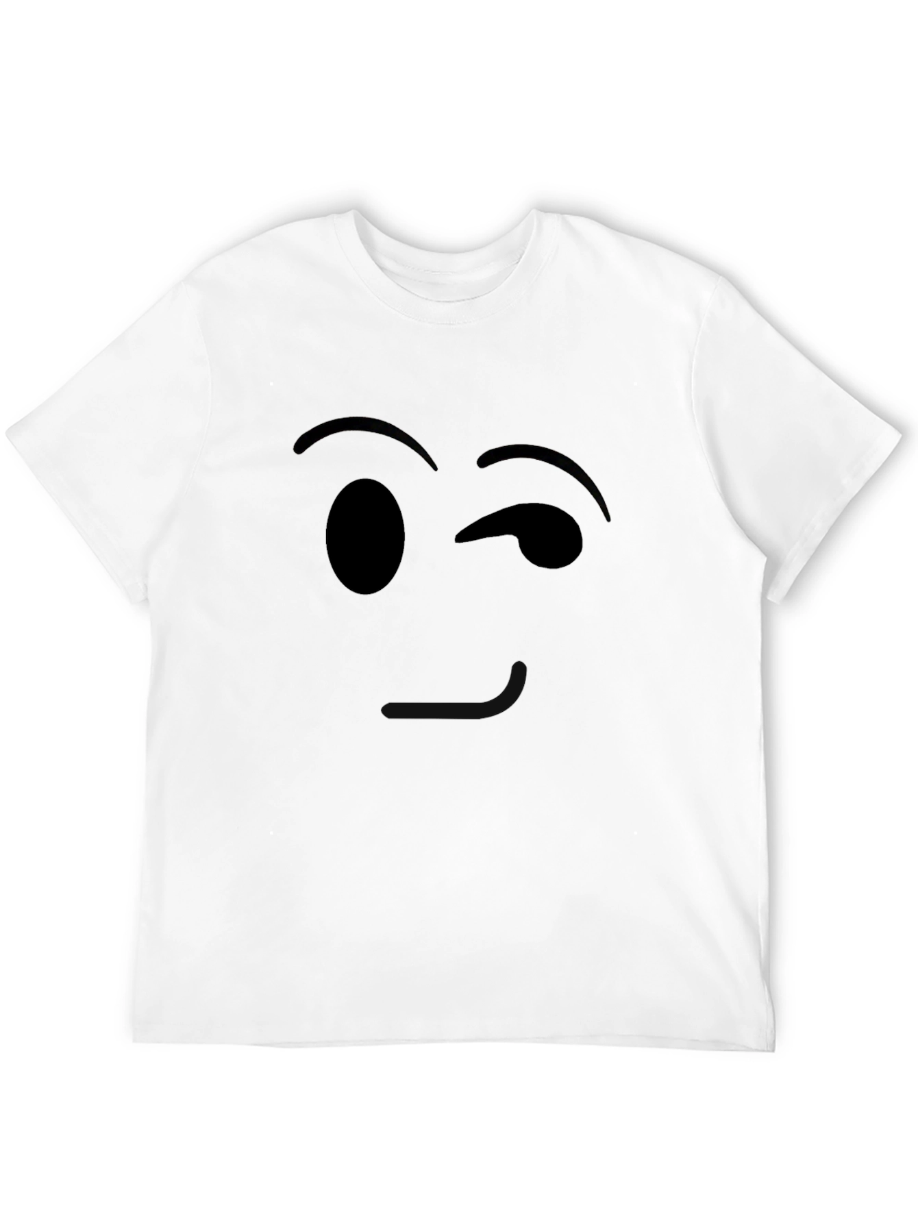 Winking Emoji Black T-Shirt - Express Yourself!