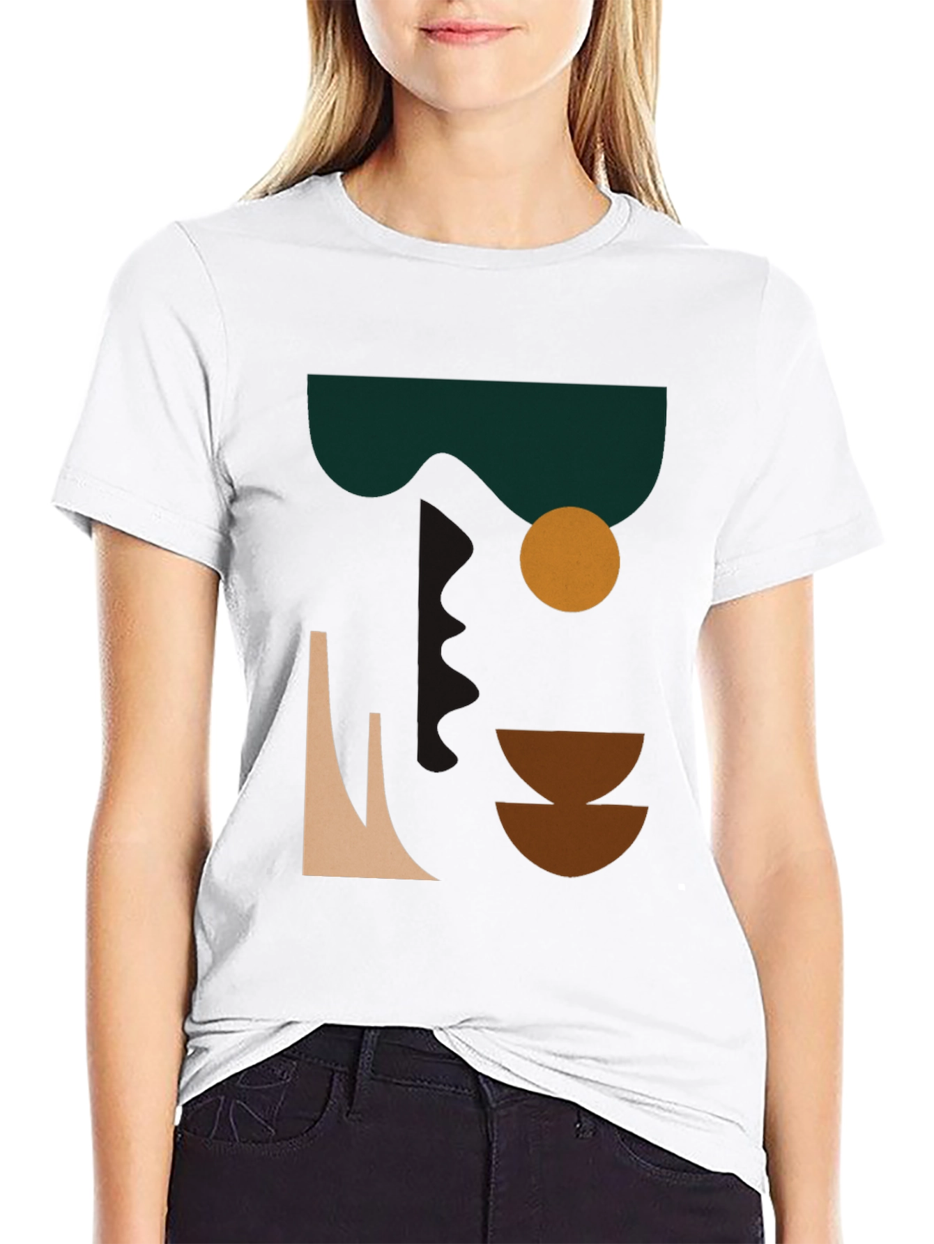 Abstract Graphic Print Tee - Modern Art Shirt