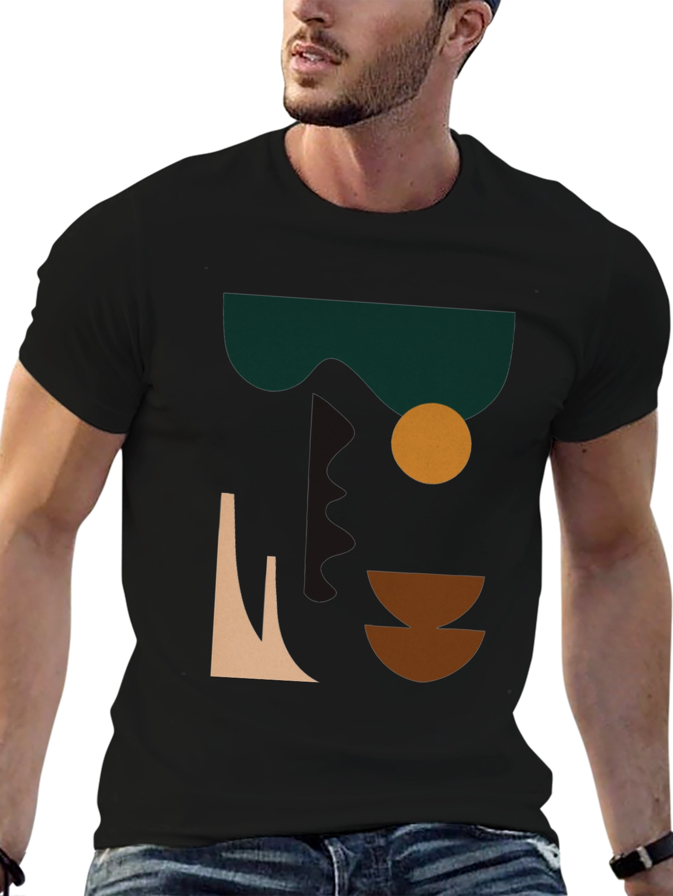 Abstract Graphic Print Tee - Modern Art Shirt