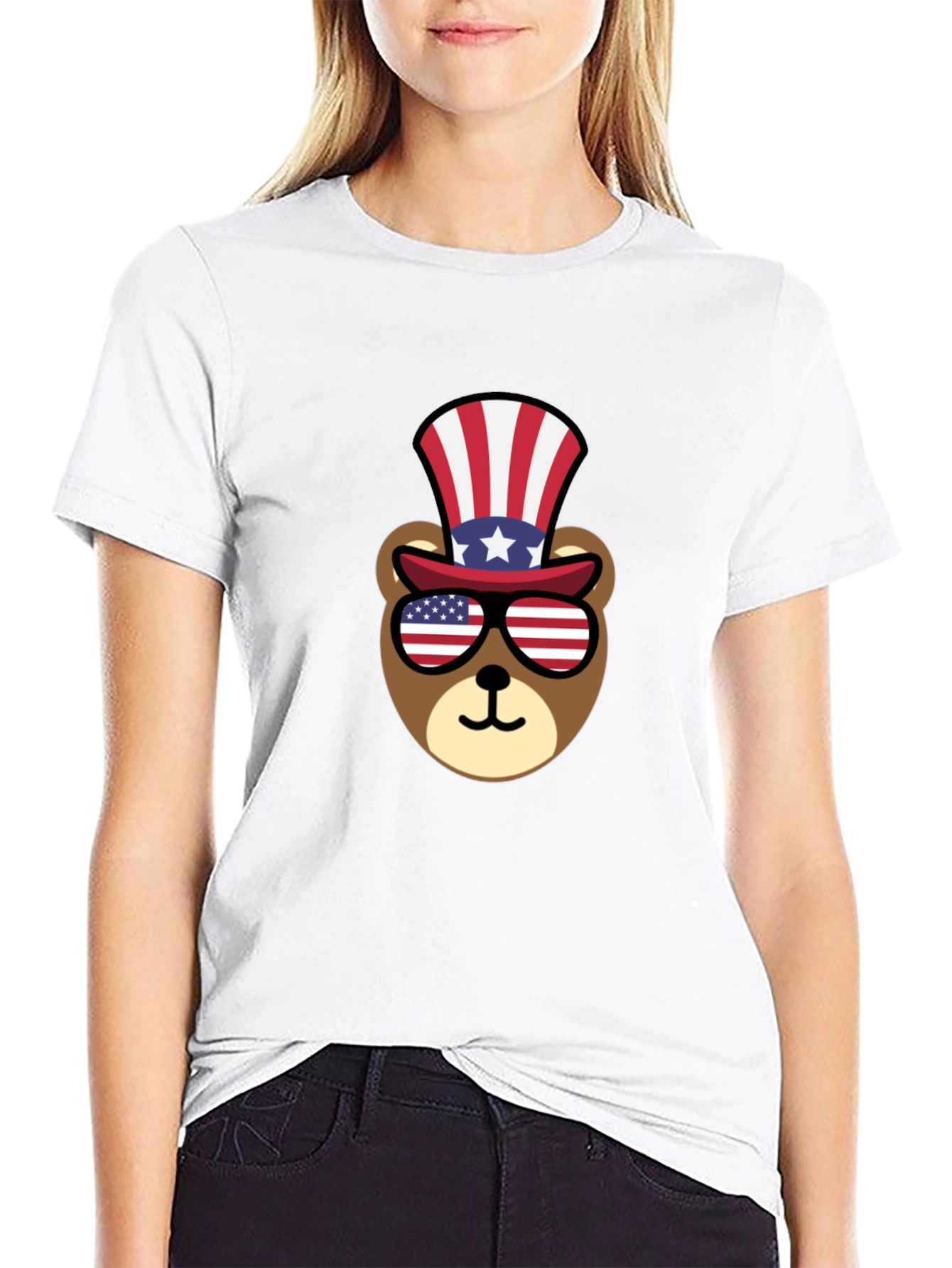 Patriotic Bear T-Shirt - American Pride Tee