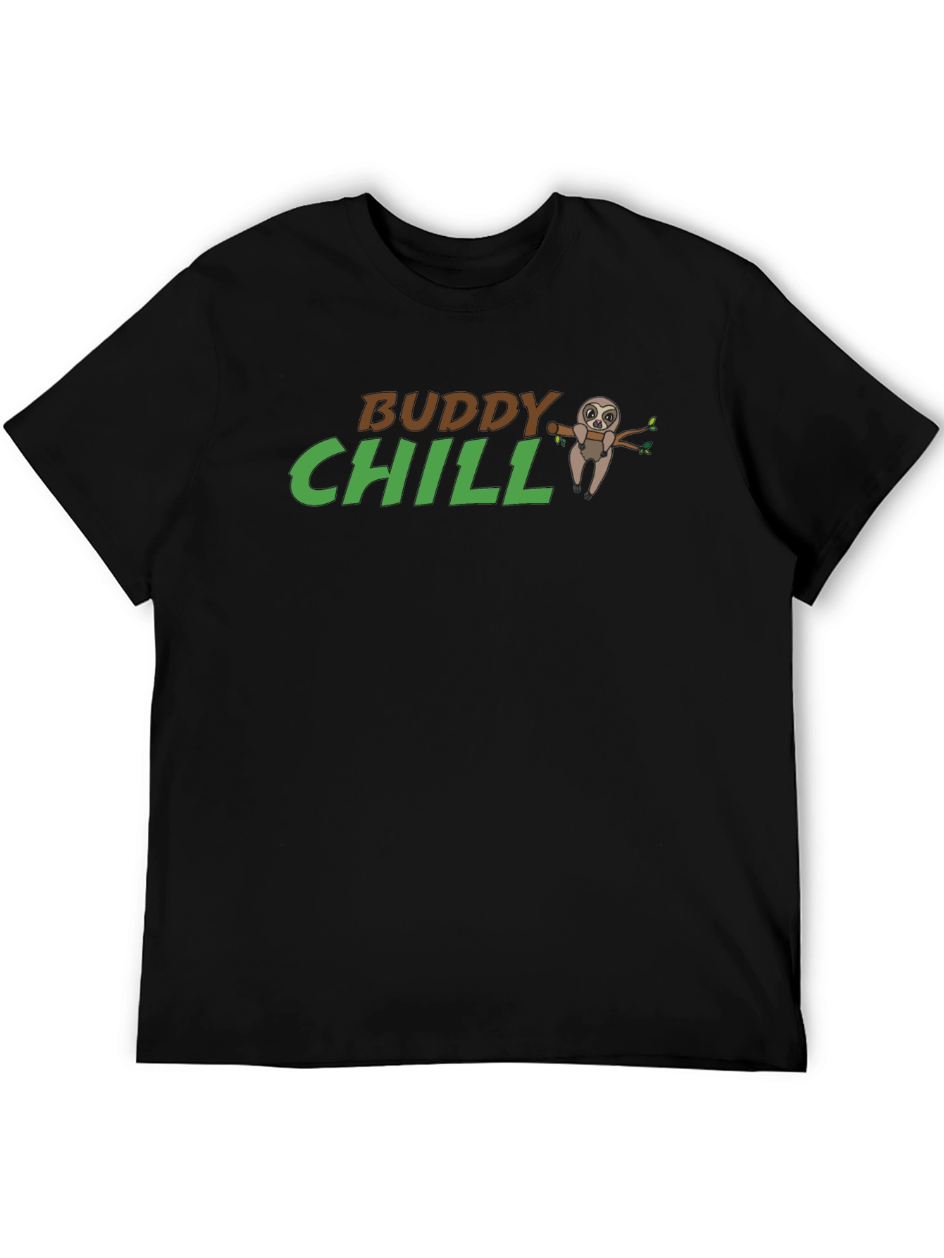 Buddy Chill Sloth Graphic T-Shirt - Relaxed Comfort
