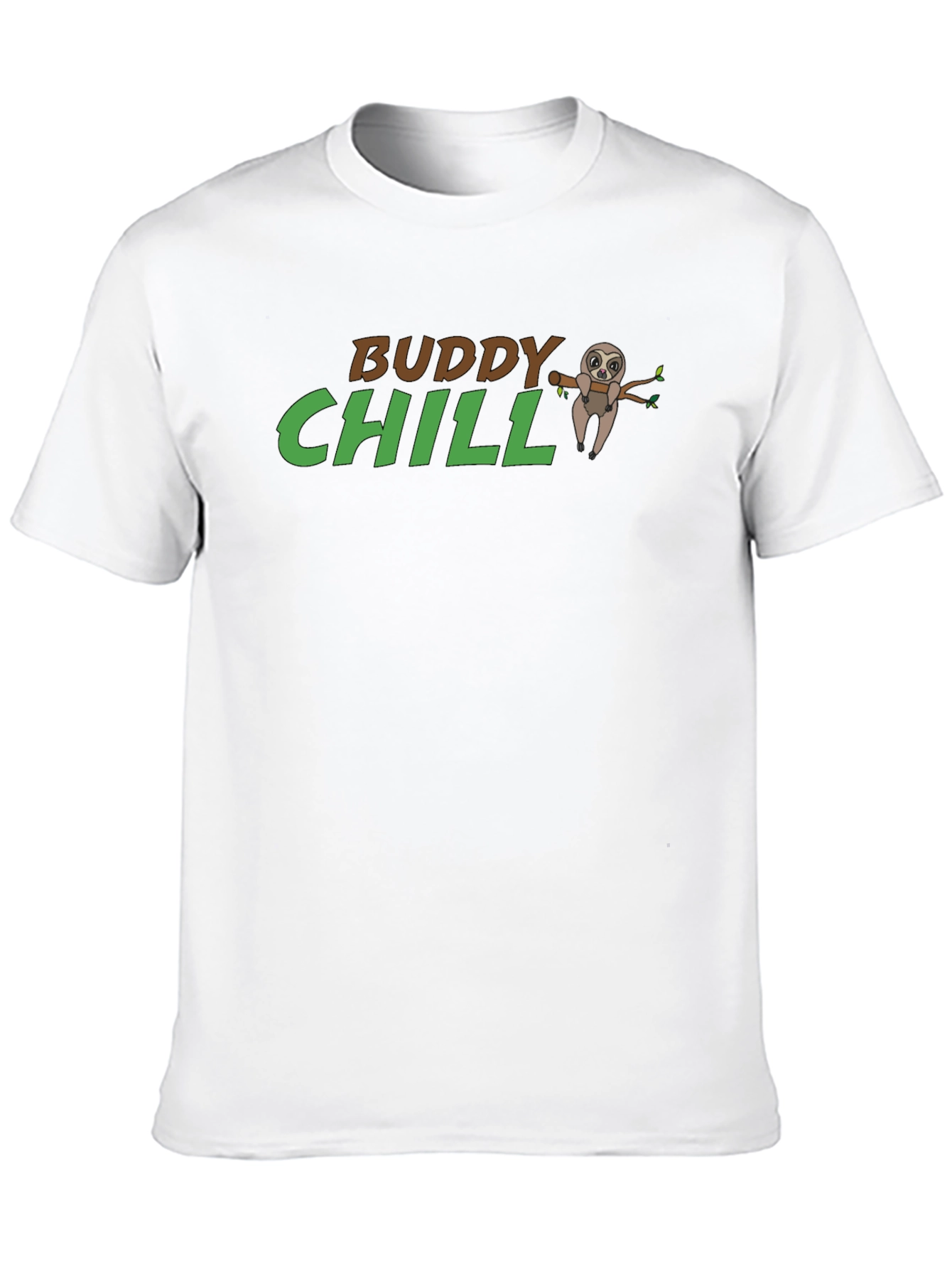 Buddy Chill Sloth Graphic T-Shirt - Relaxed Comfort