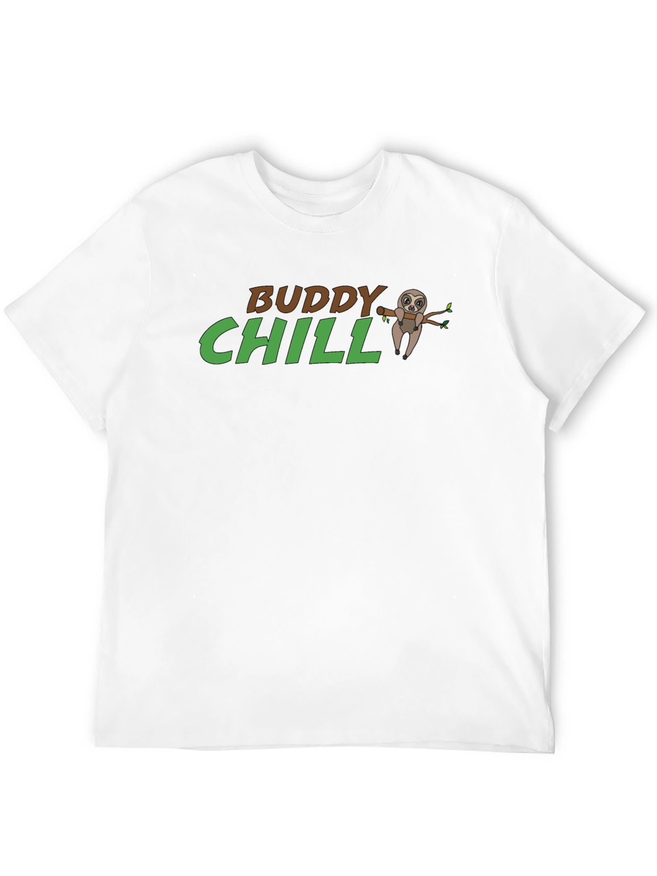 Buddy Chill Sloth Graphic T-Shirt - Relaxed Comfort