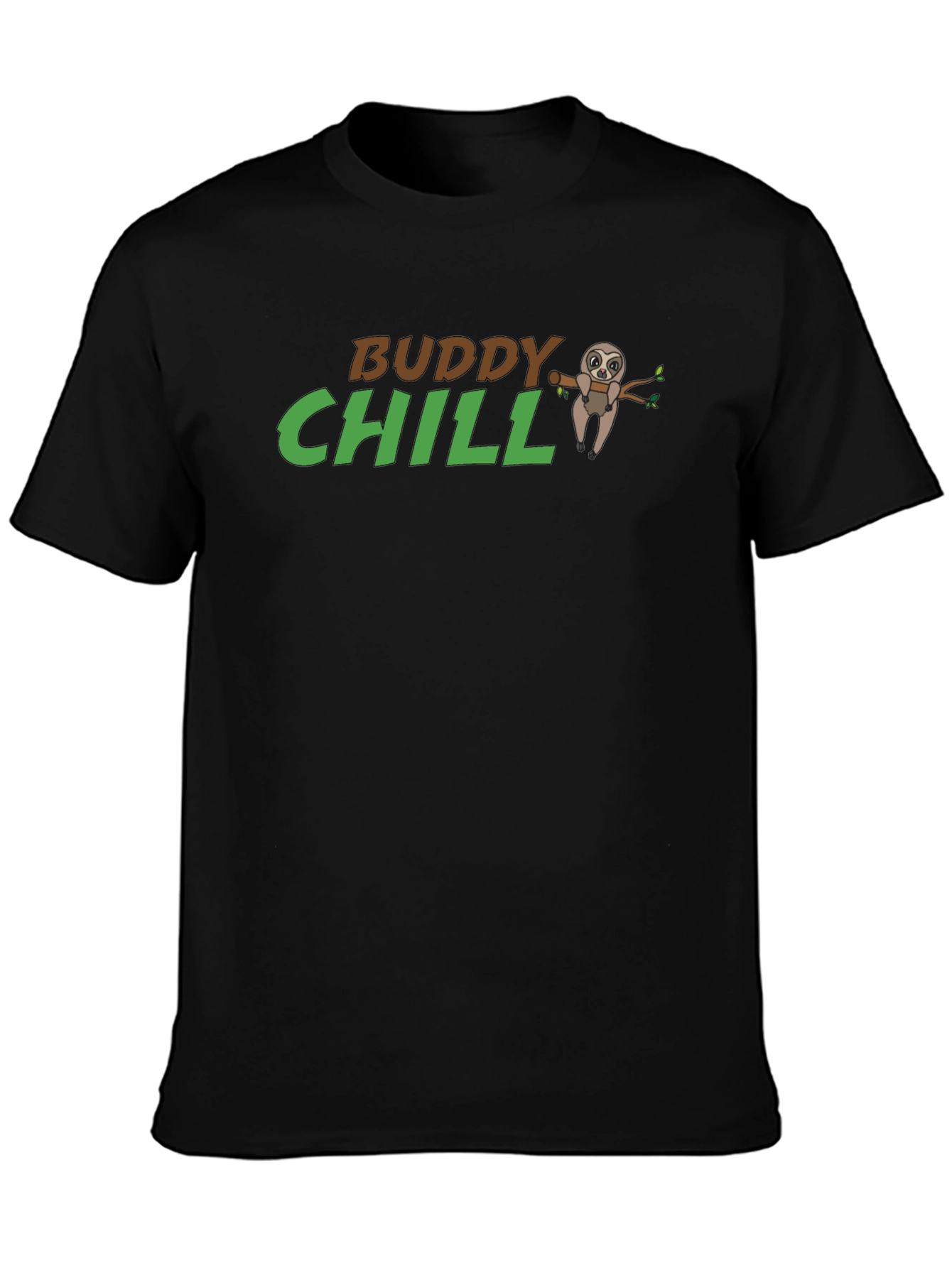 Buddy Chill Sloth Graphic T-Shirt - Relaxed Comfort