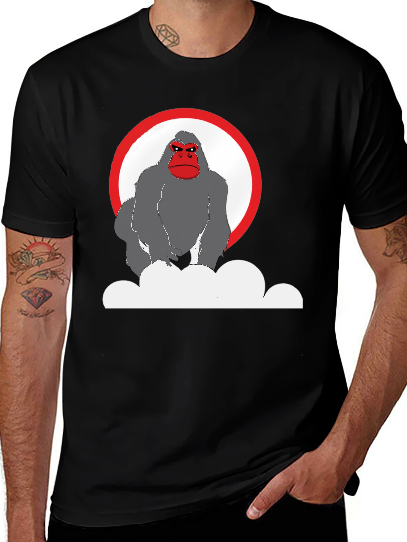 Cool Gorilla Graphic T-Shirt - Black