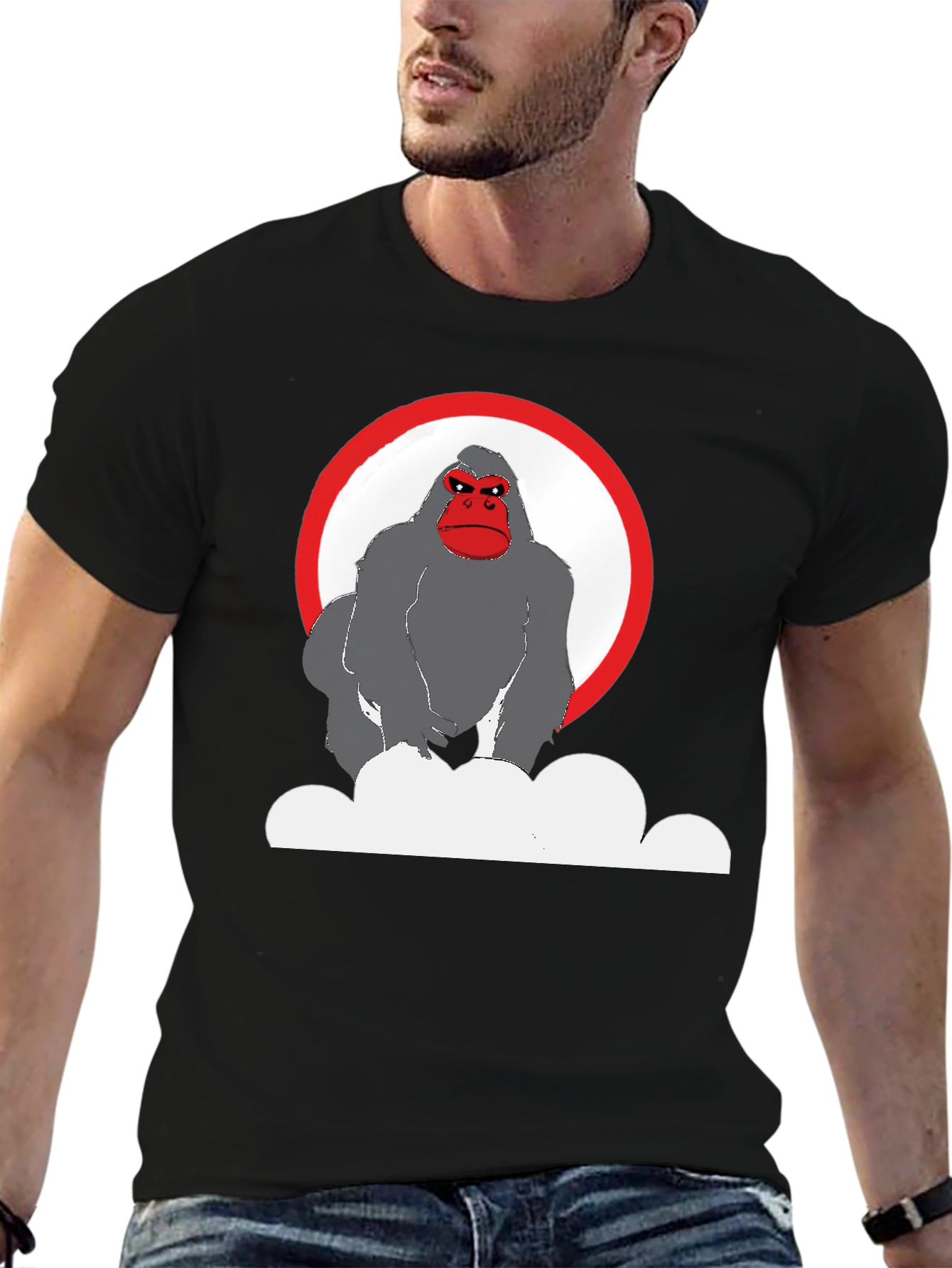 Cool Gorilla Graphic T-Shirt - Black