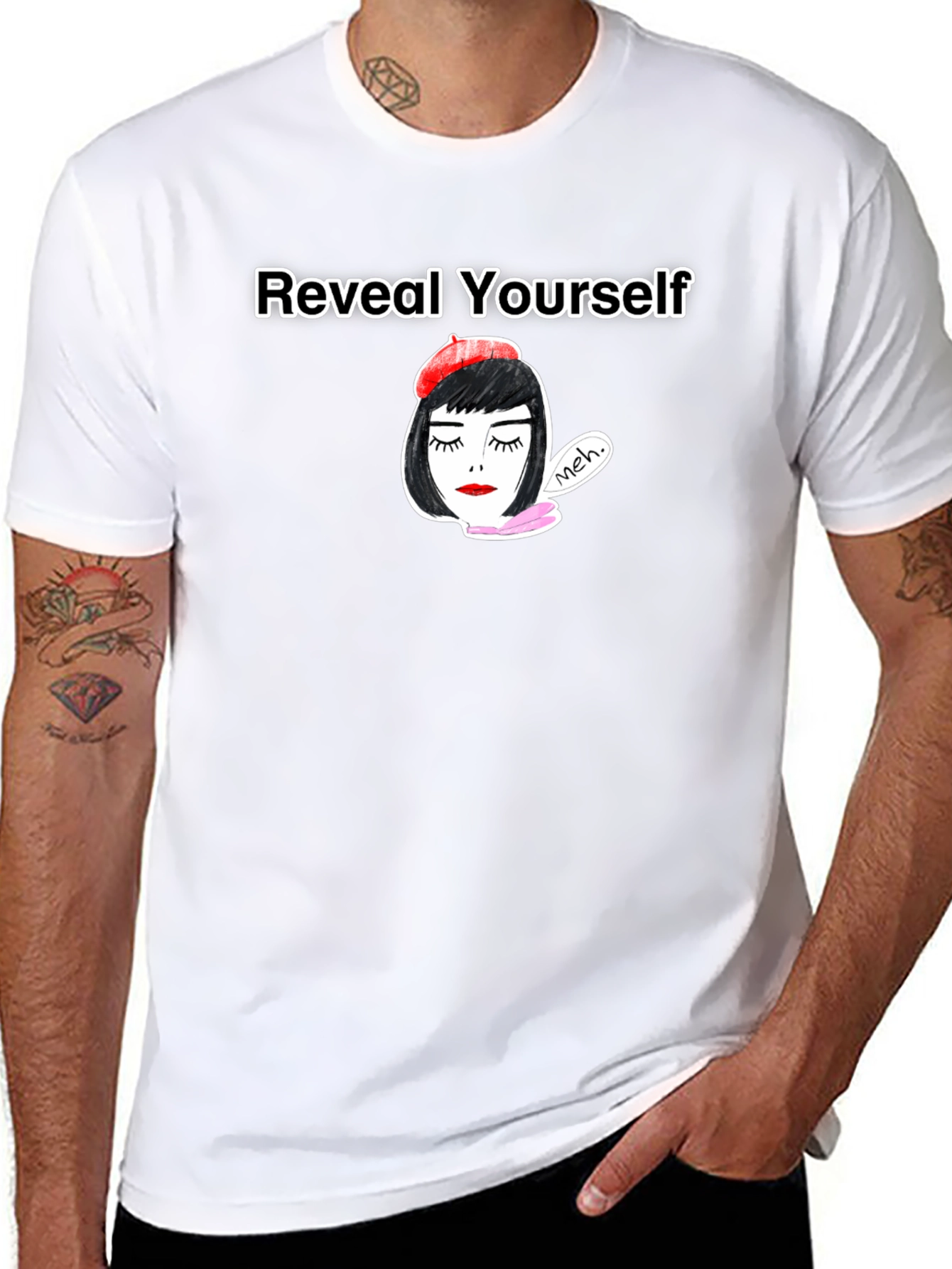 Reveal Yourself Tee: Chic Parisian Design