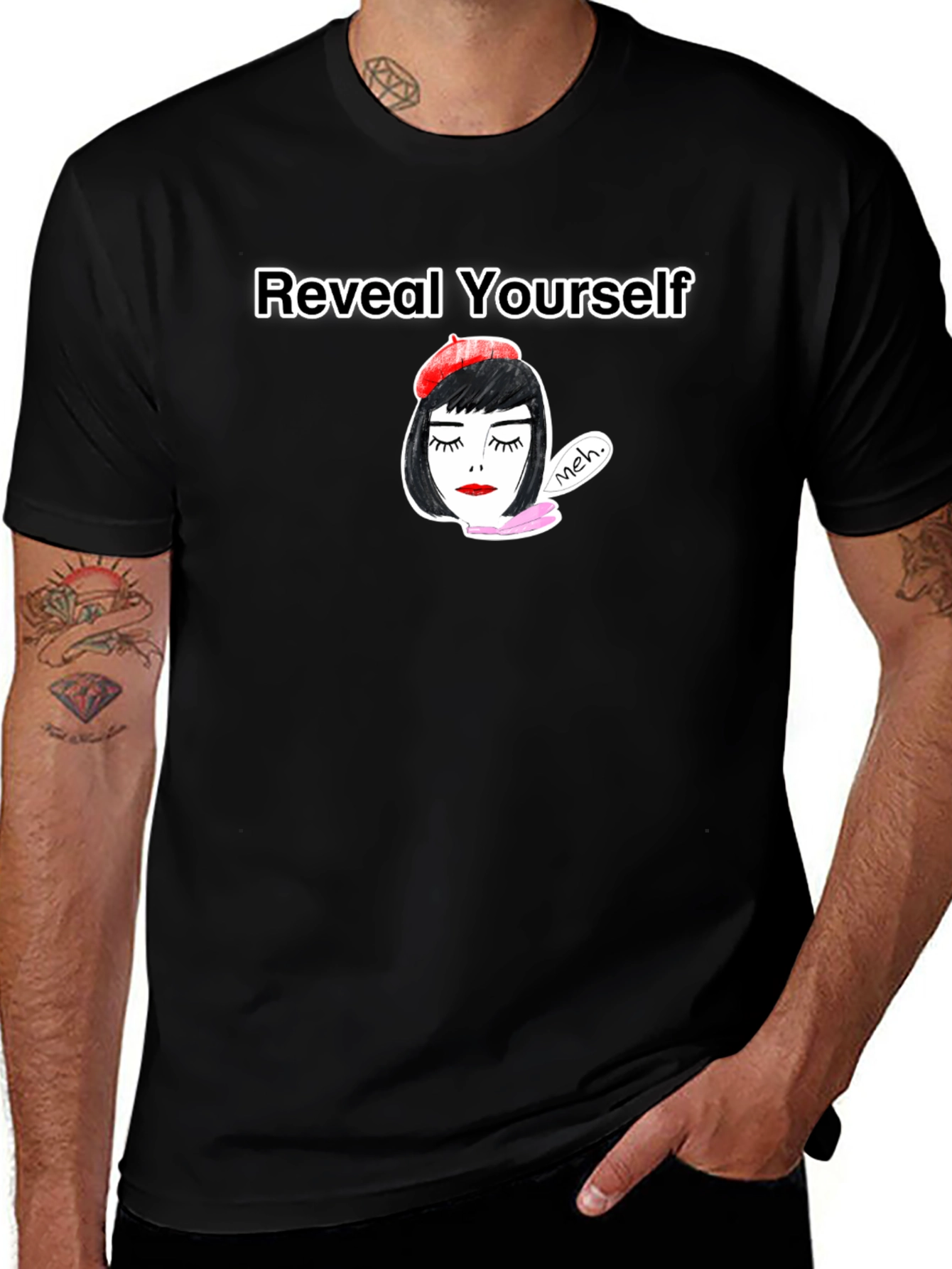 Reveal Yourself Tee: Chic Parisian Design