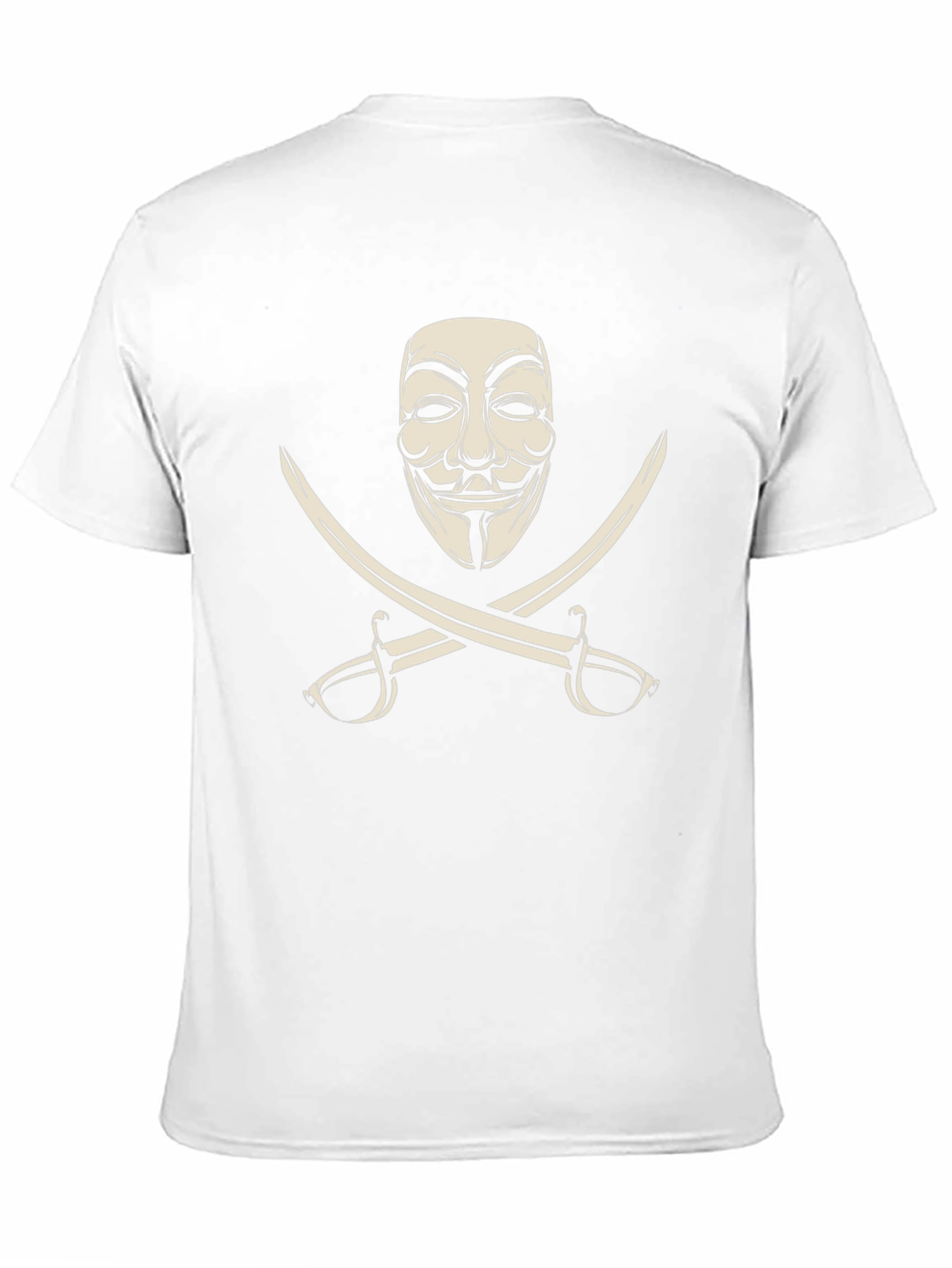 Anonymous Mask & Swords Graphic Tee - Black