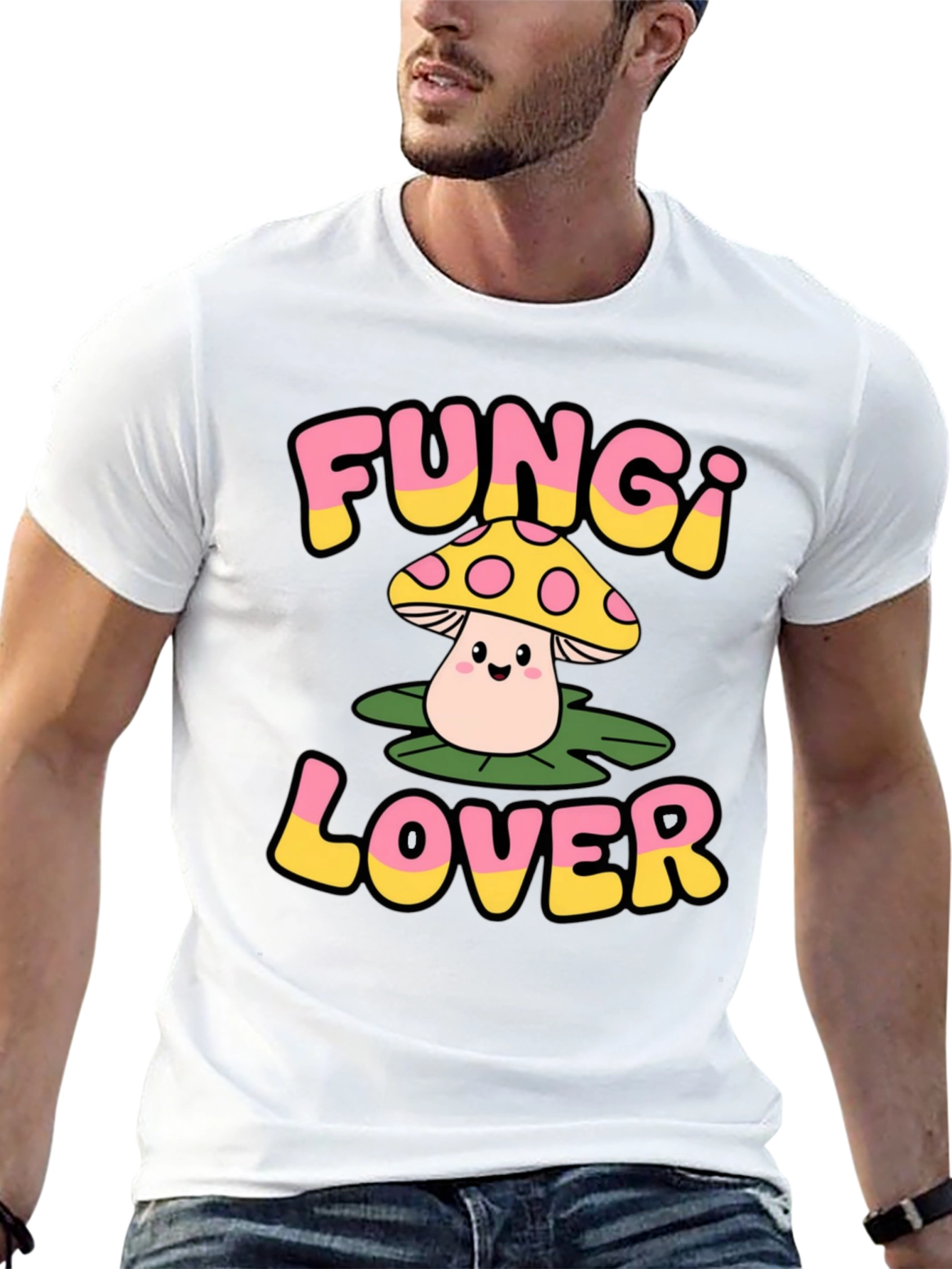 Fungi Lover Graphic Tee - Mushroom T-Shirt