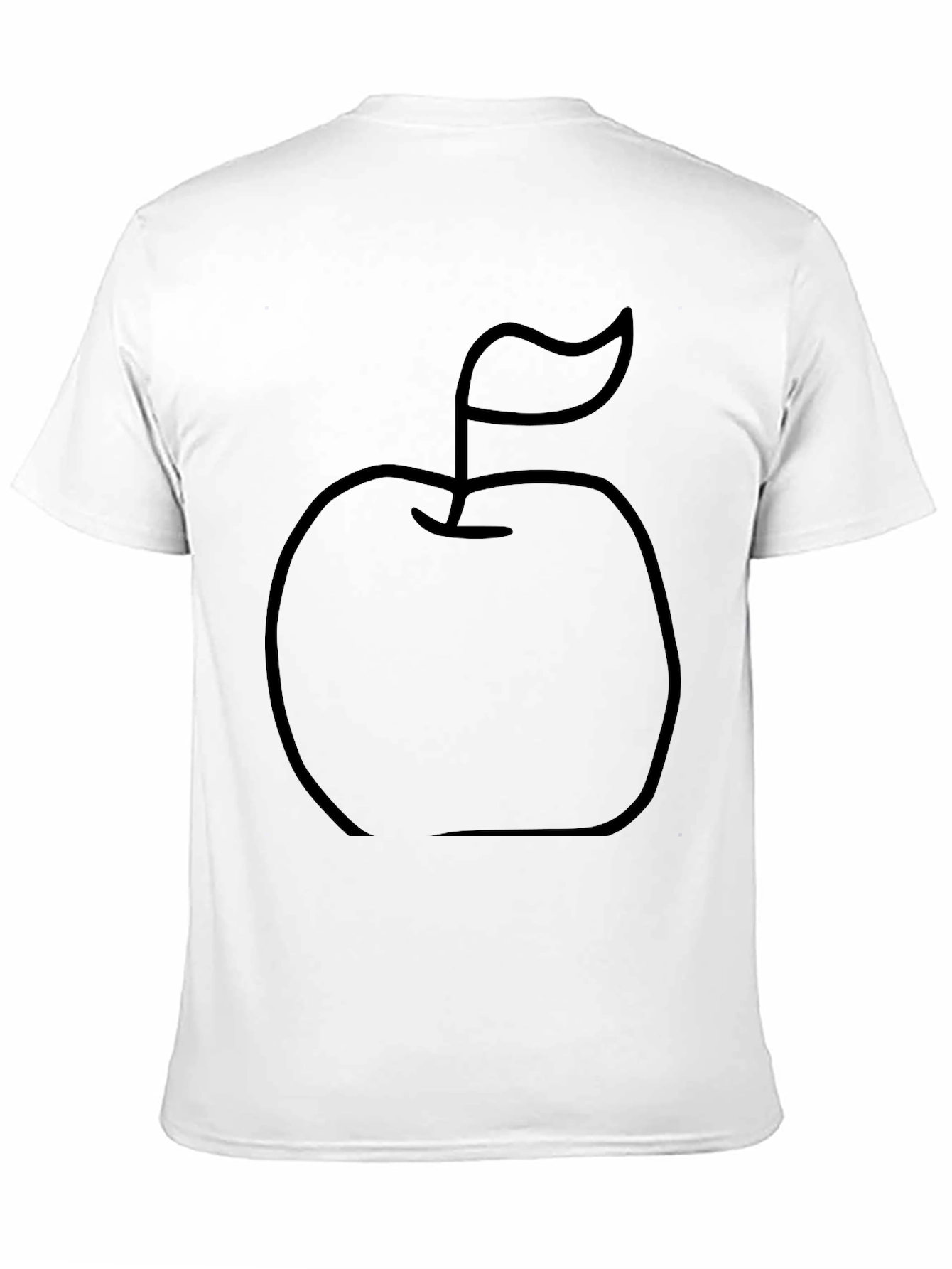 Black Apple Outline Graphic T-Shirt