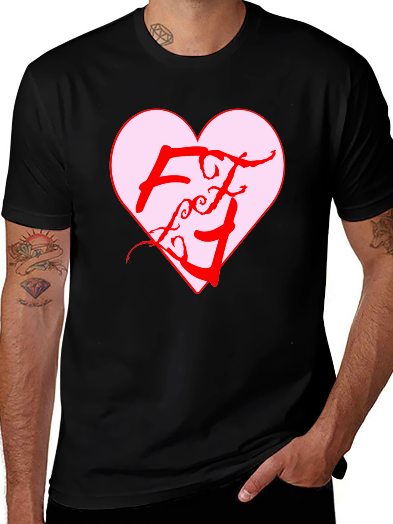 Heart Logo Black T-Shirt