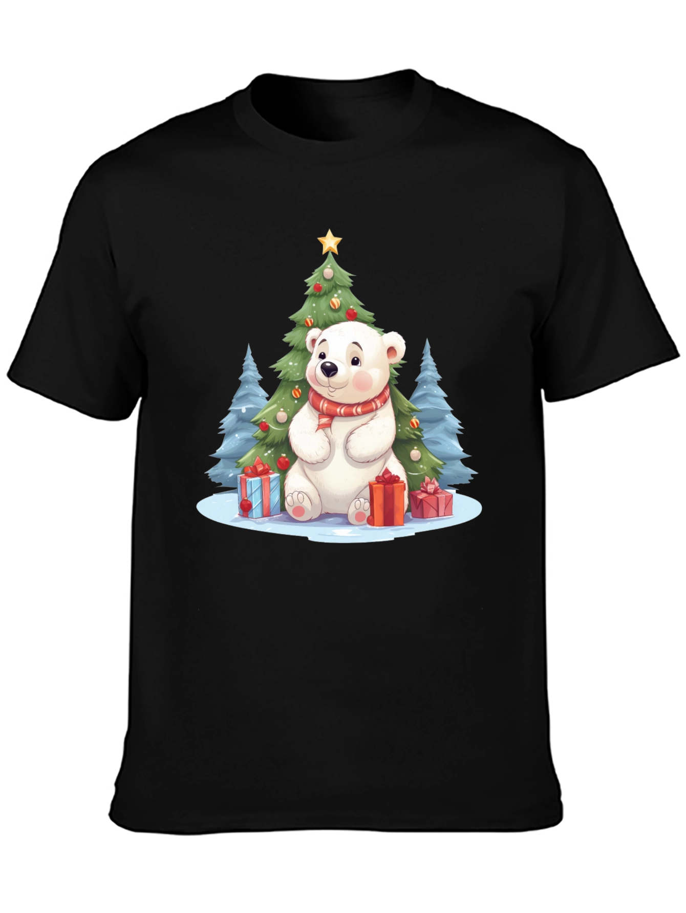 Festive Polar Bear Christmas T-Shirt