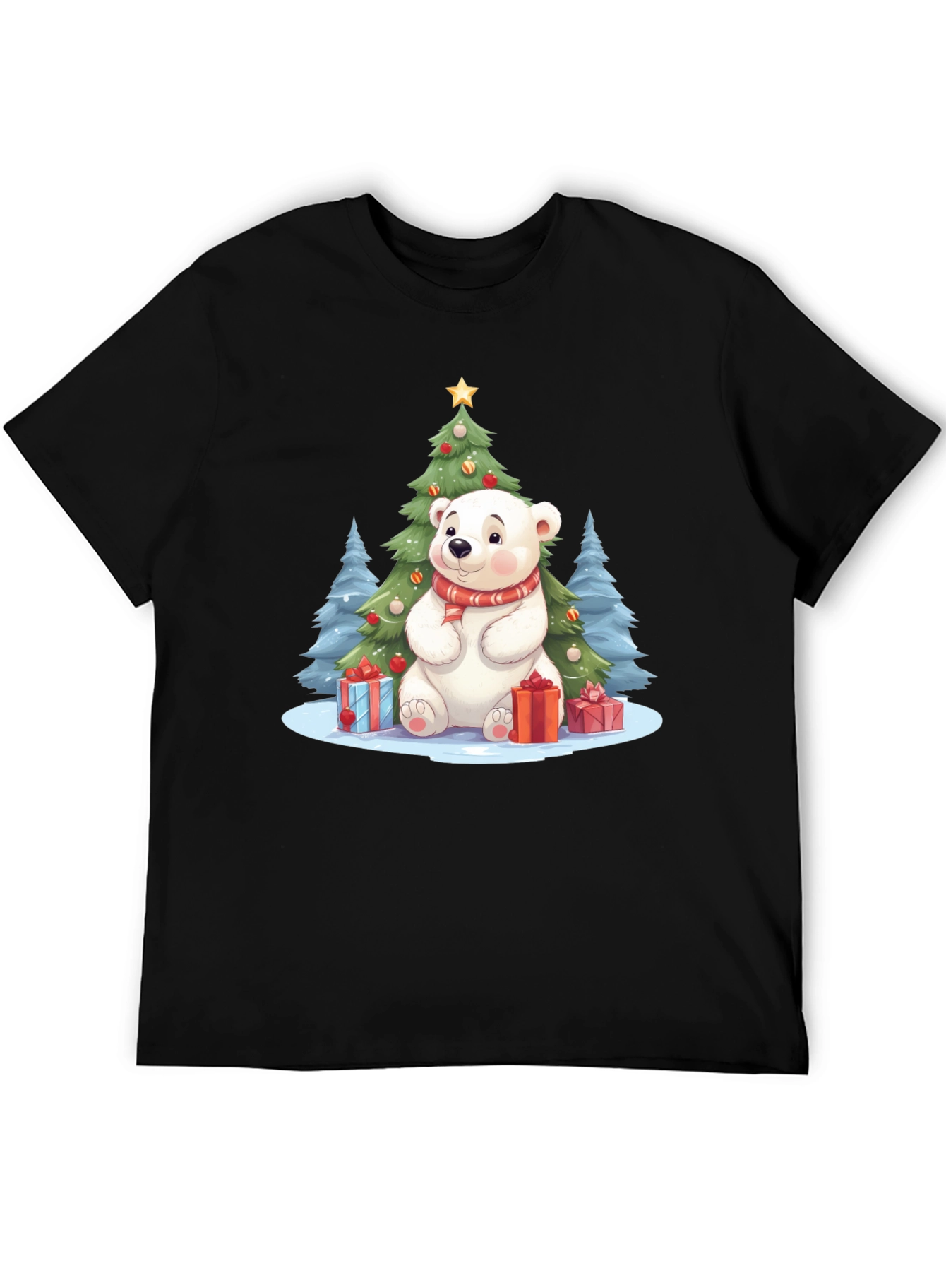 Festive Polar Bear Christmas T-Shirt