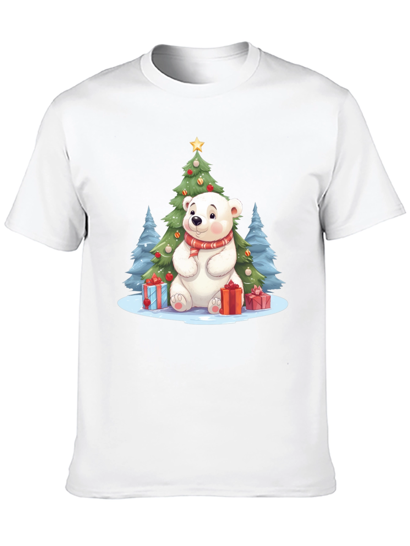 Festive Polar Bear Christmas T-Shirt