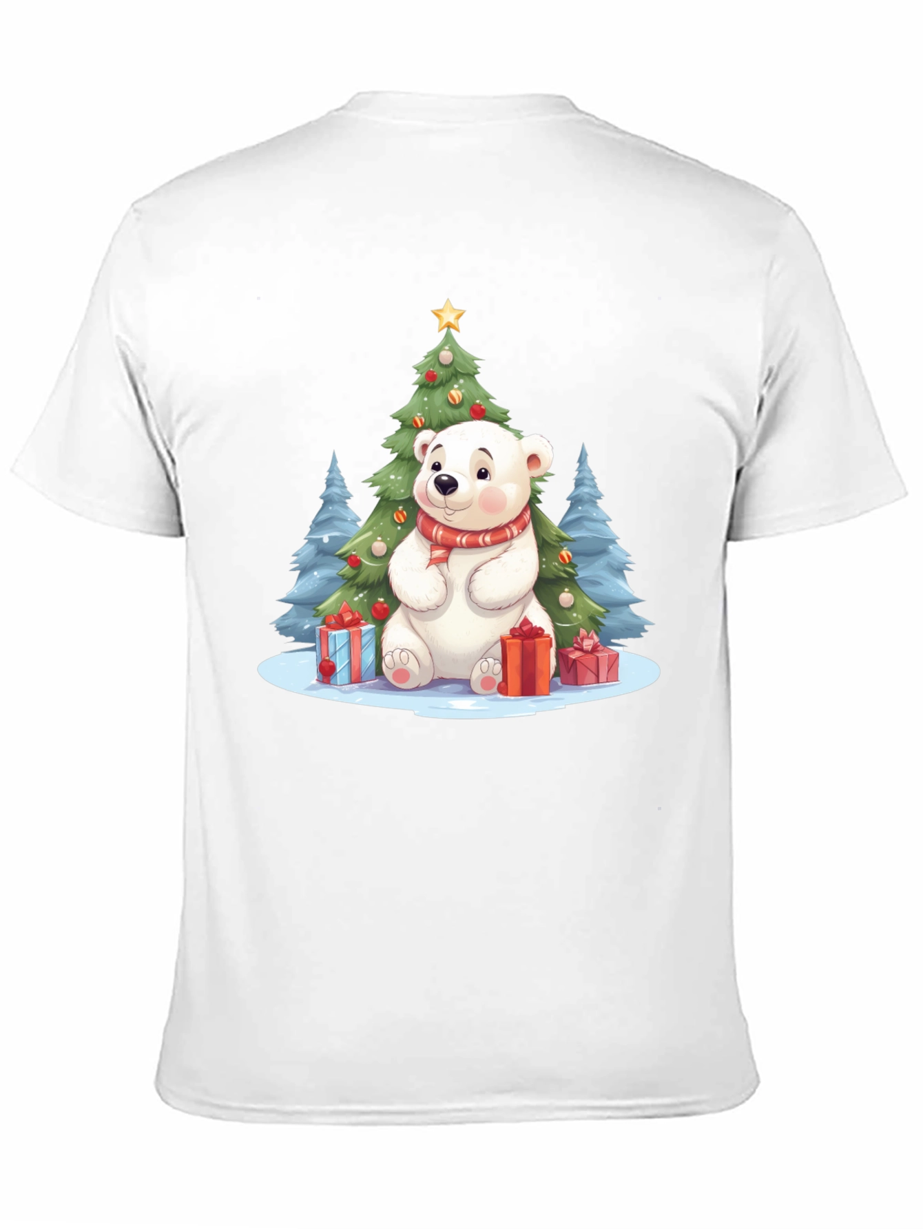 Festive Polar Bear Christmas T-Shirt