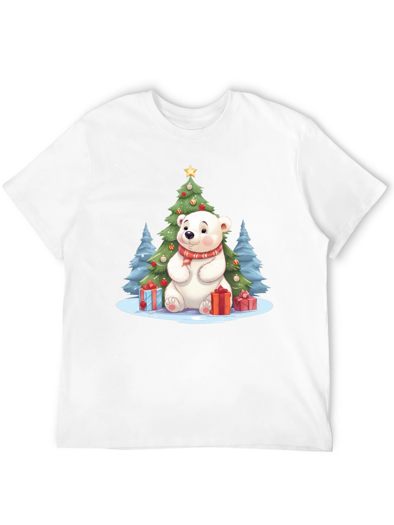 Festive Polar Bear Christmas T-Shirt