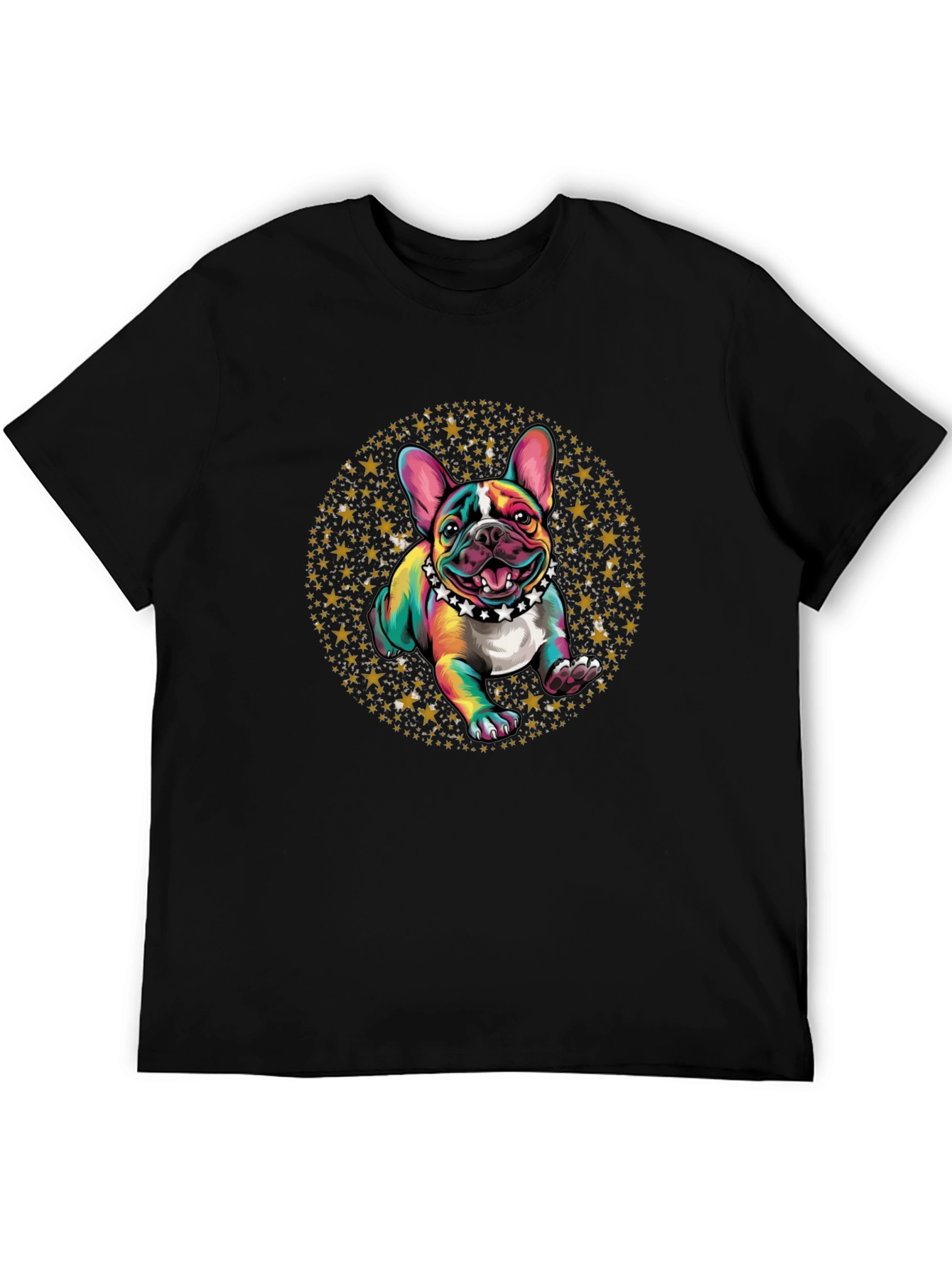 Rainbow French Bulldog Stars T-Shirt