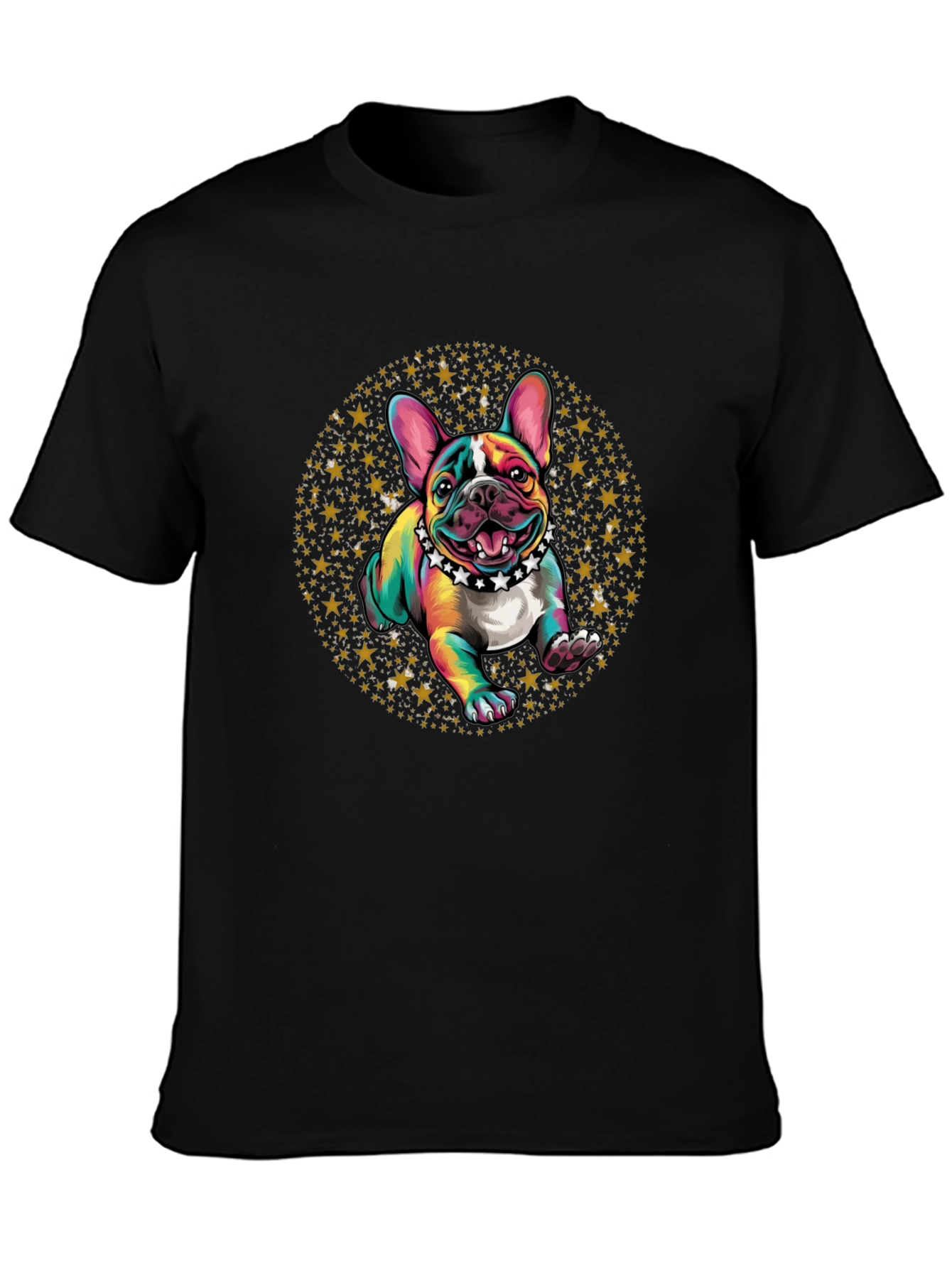 Rainbow French Bulldog Stars T-Shirt