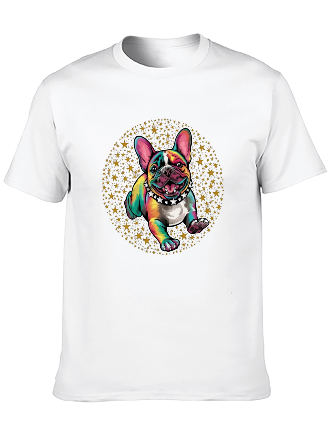 Rainbow French Bulldog Stars T-Shirt