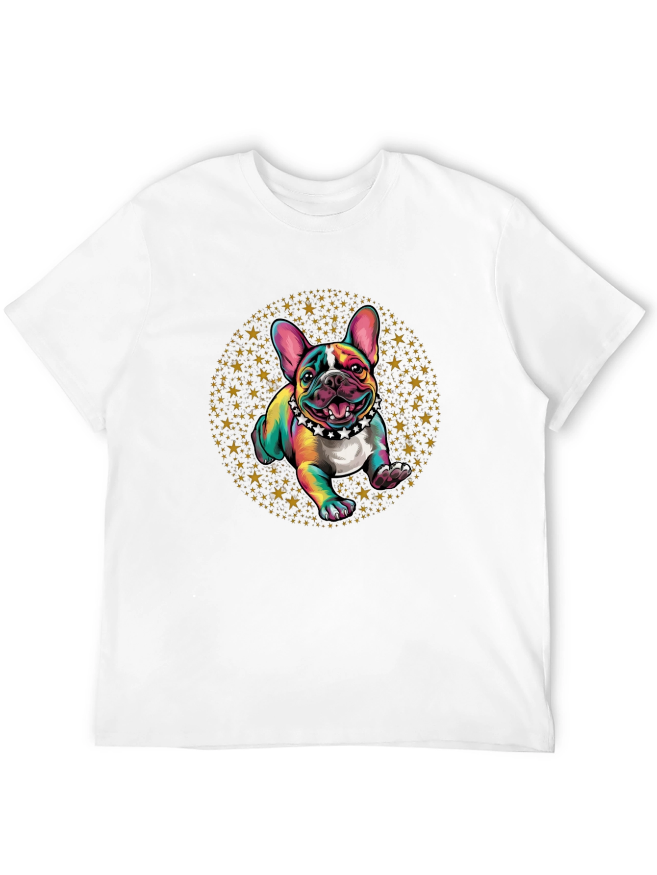 Rainbow French Bulldog Stars T-Shirt