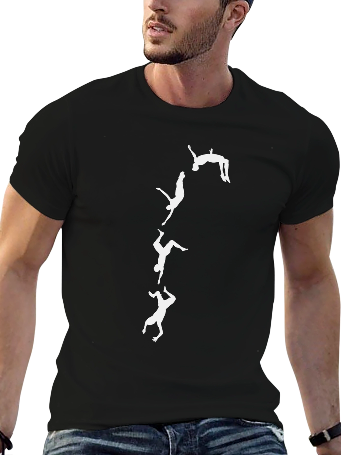 Gymnast Silhouette Black T-Shirt