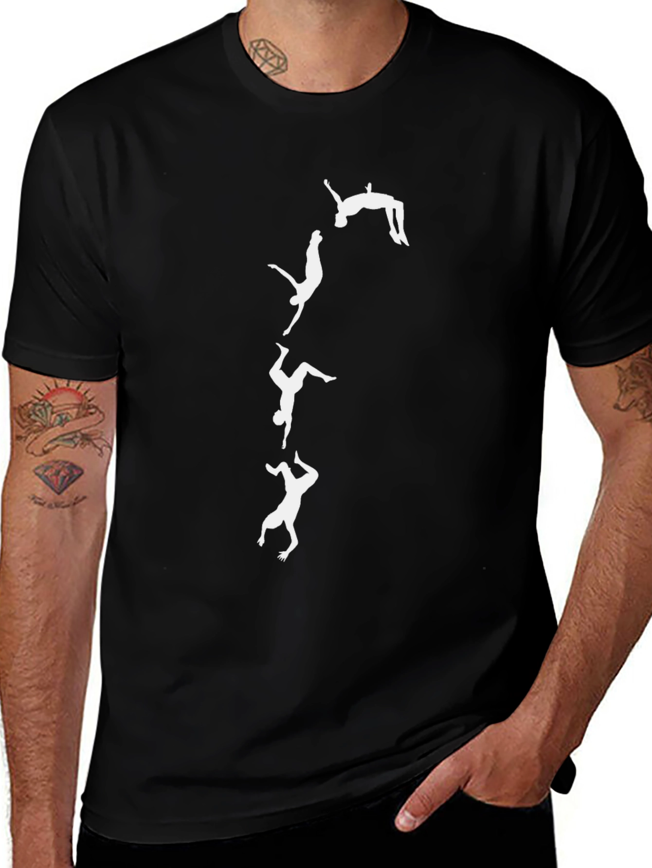 Gymnast Silhouette Black T-Shirt