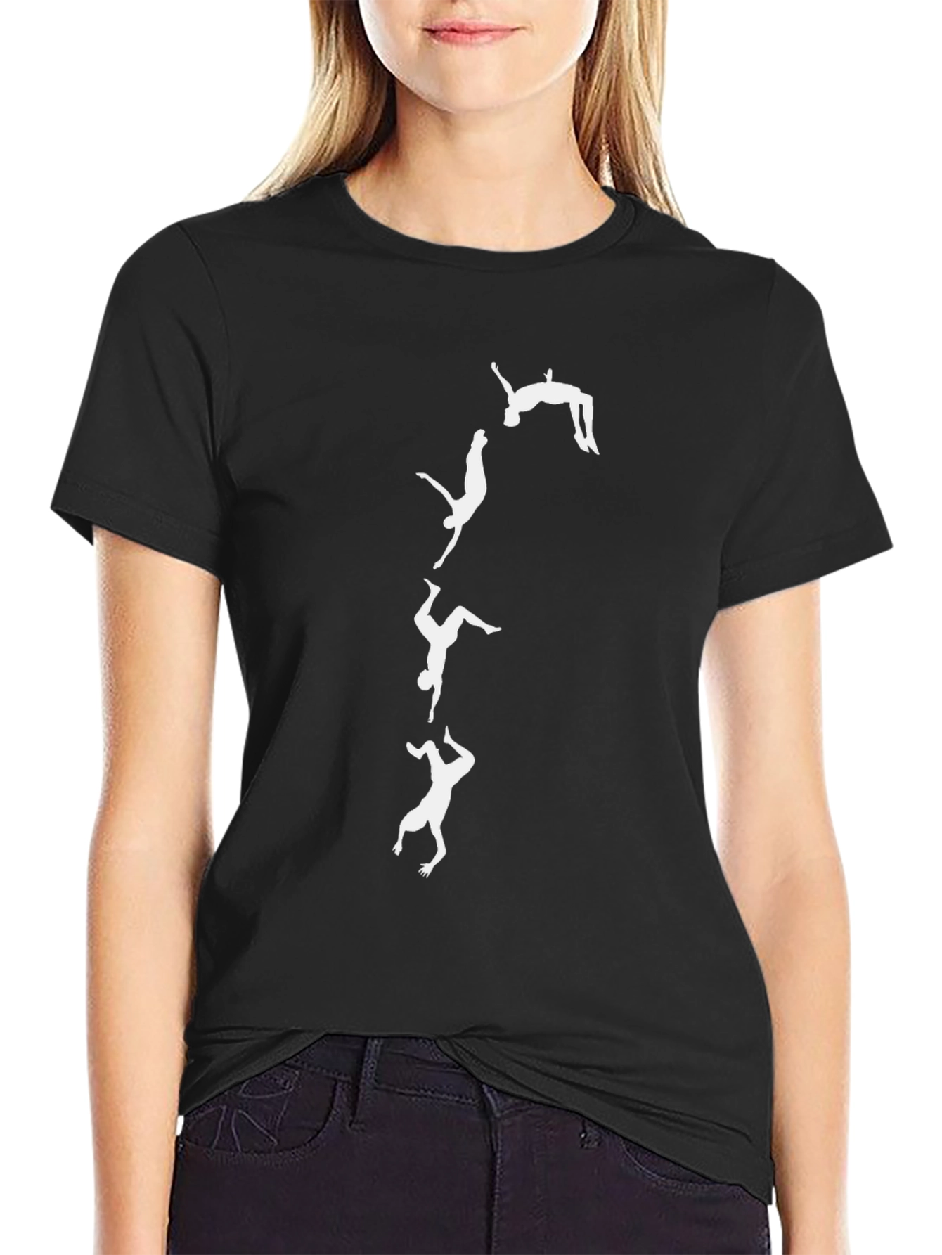 Gymnast Silhouette Black T-Shirt