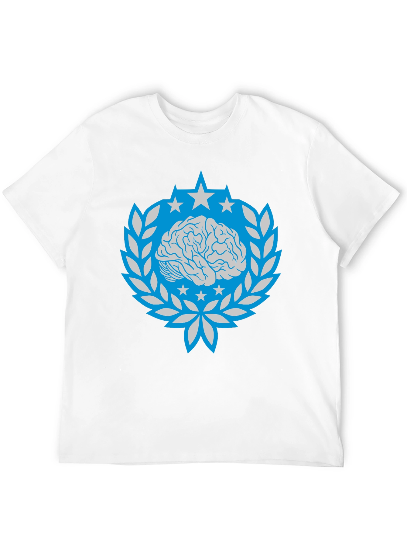 Brain Star Laurel Wreath Graphic Tee - Black