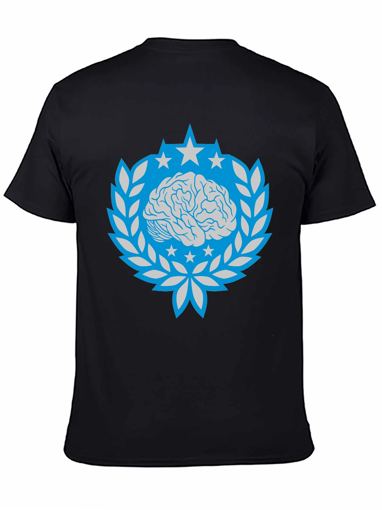 Brain Star Laurel Wreath Graphic Tee - Black