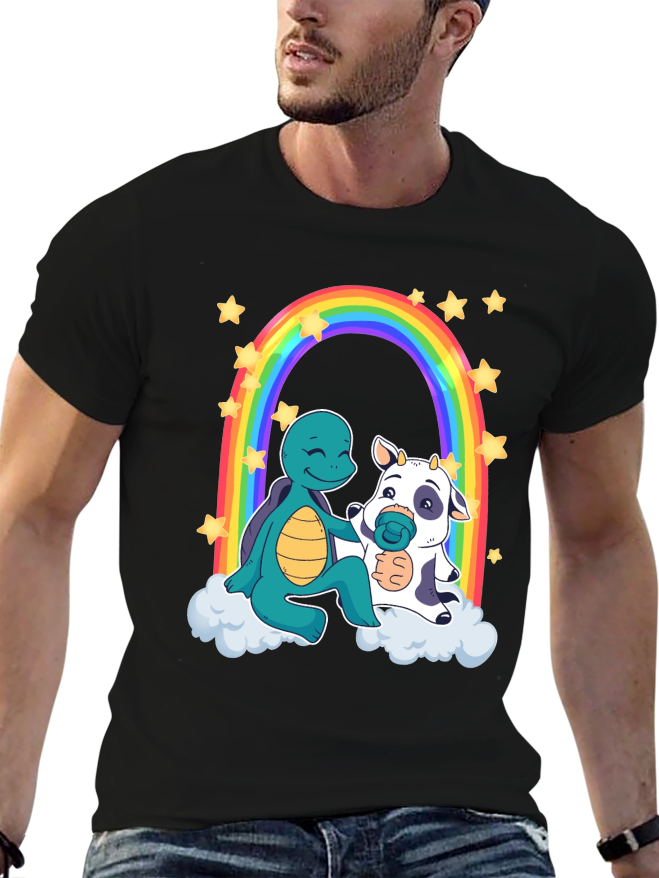 Turtle & Cow Rainbow T-Shirt