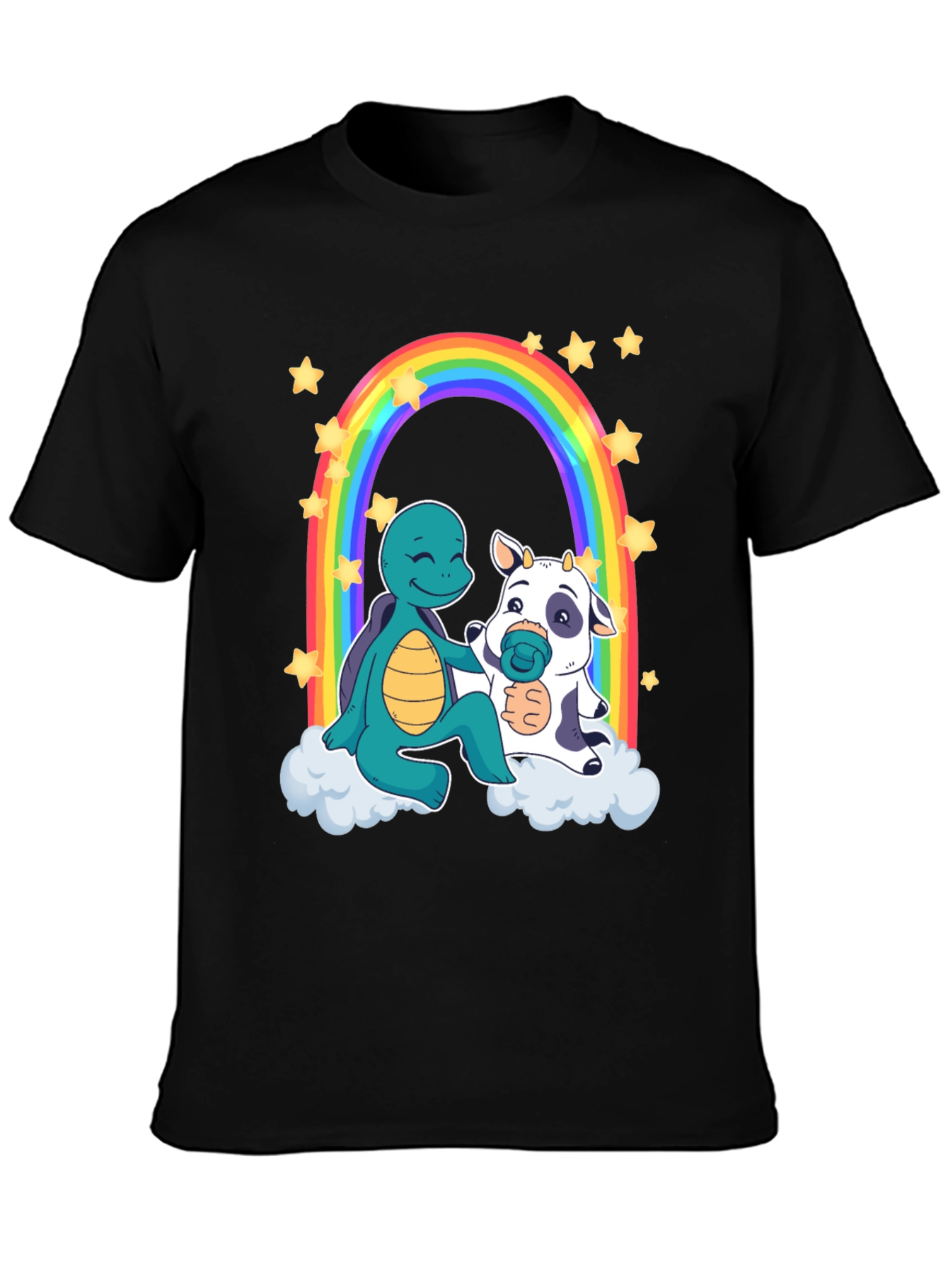 Turtle & Cow Rainbow T-Shirt