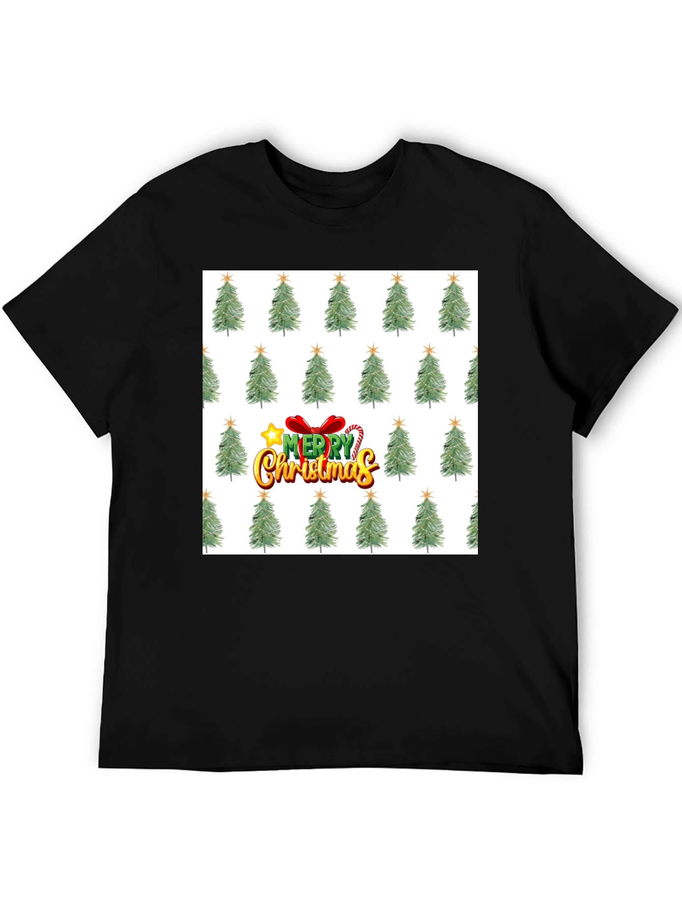Christmas Tree Patterned T-Shirt