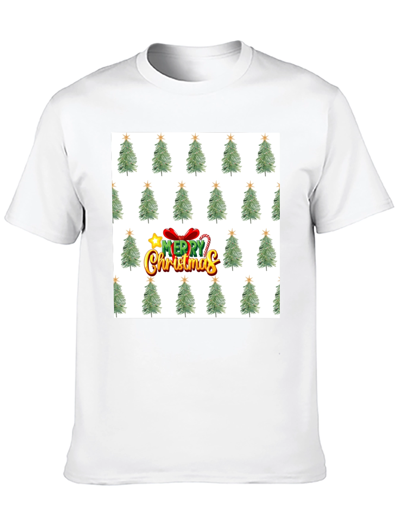 Christmas Tree Patterned T-Shirt