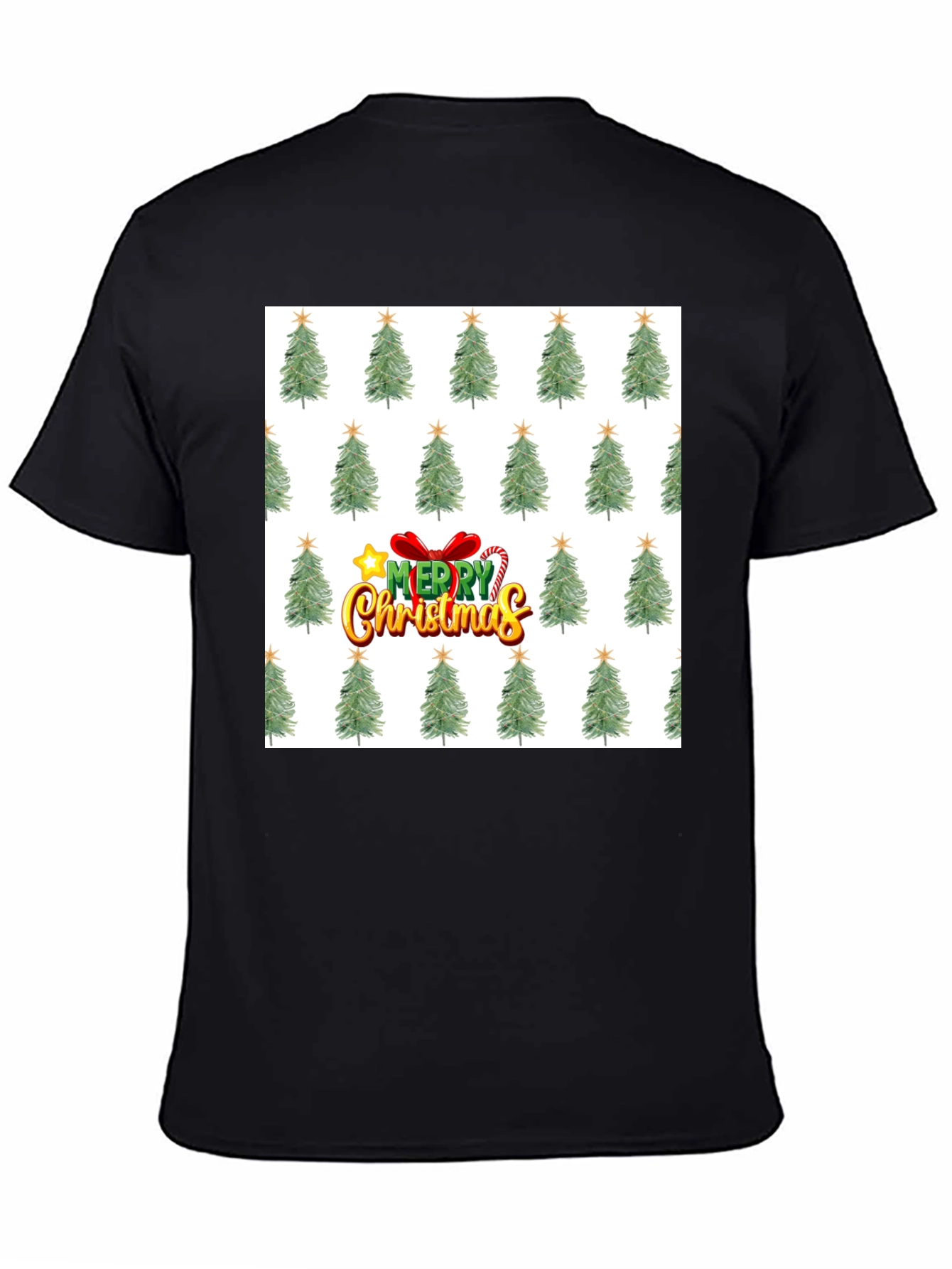 Christmas Tree Patterned T-Shirt