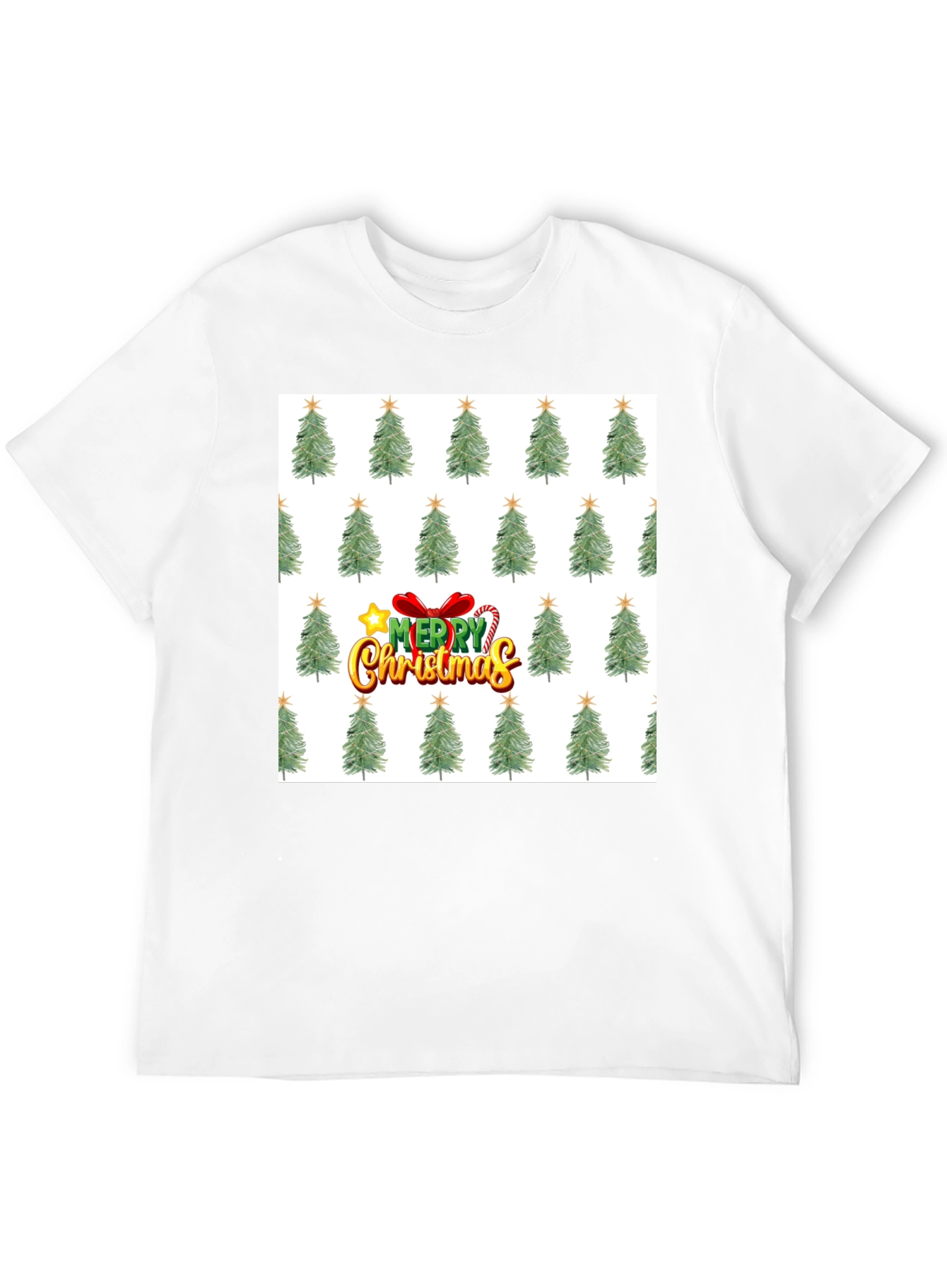 Christmas Tree Patterned T-Shirt