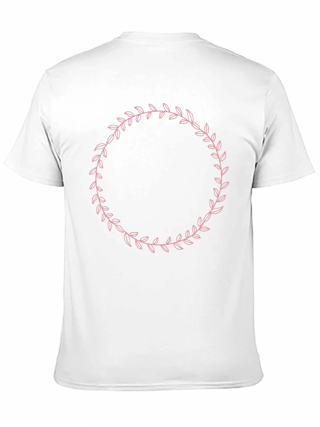 Elegant Leaf Wreath Graphic Tee - Unisex Black Shirt