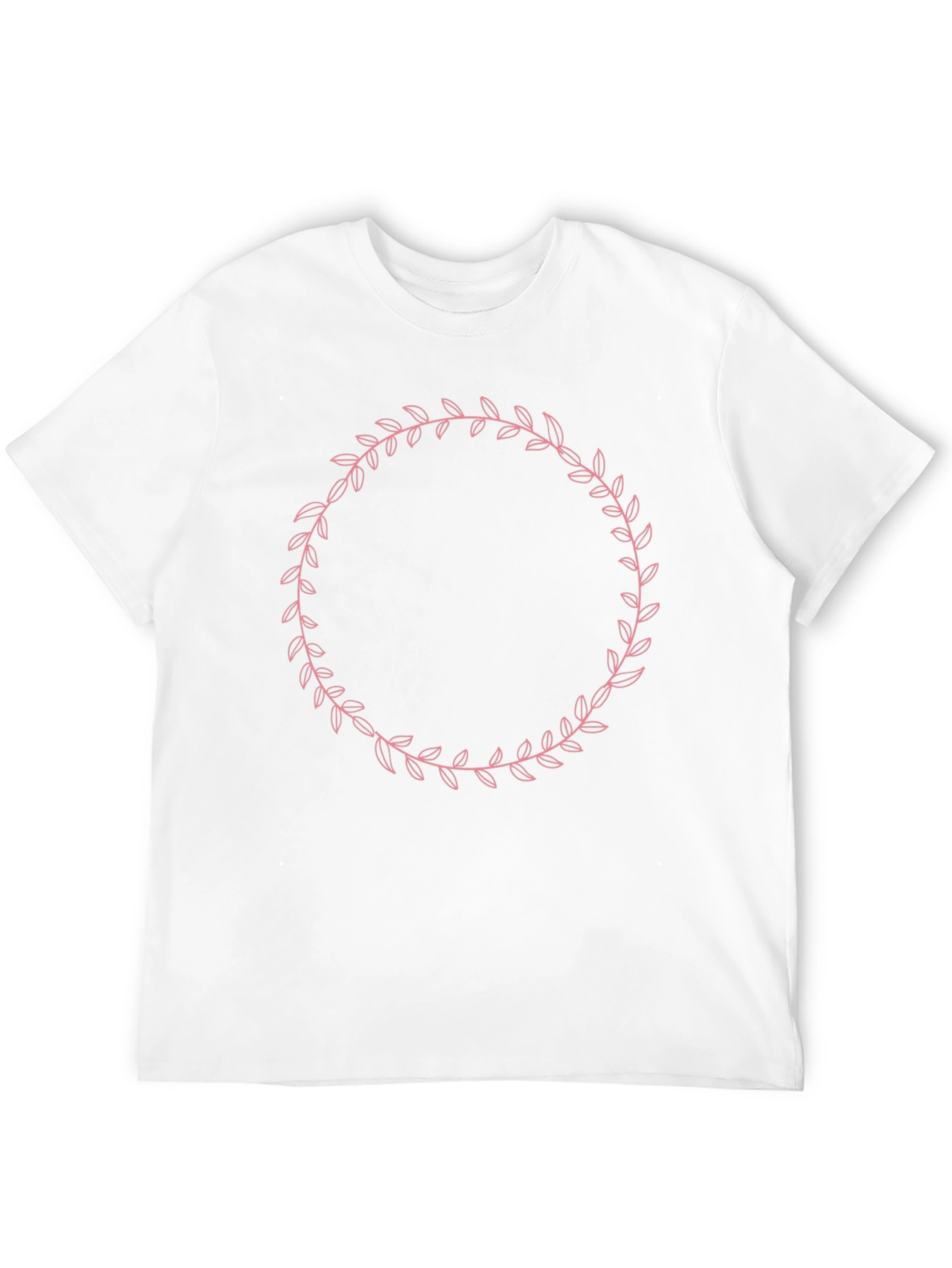 Elegant Leaf Wreath Graphic Tee - Unisex Black Shirt