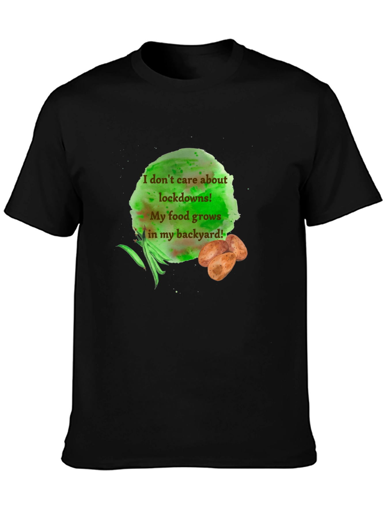 Backyard Food T-Shirt: Lockdown Garden Humor Tee