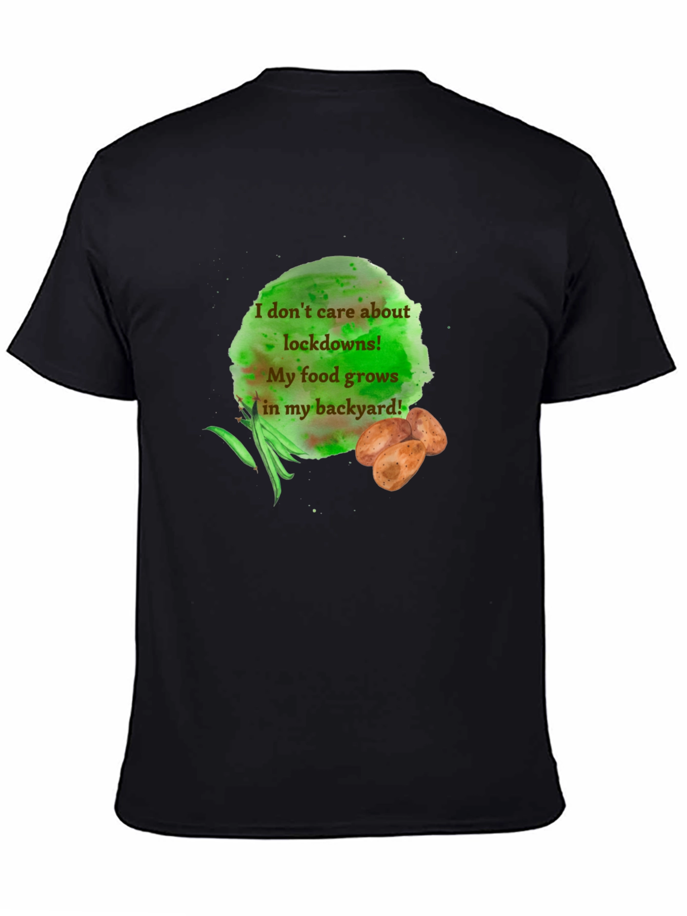 Backyard Food T-Shirt: Lockdown Garden Humor Tee