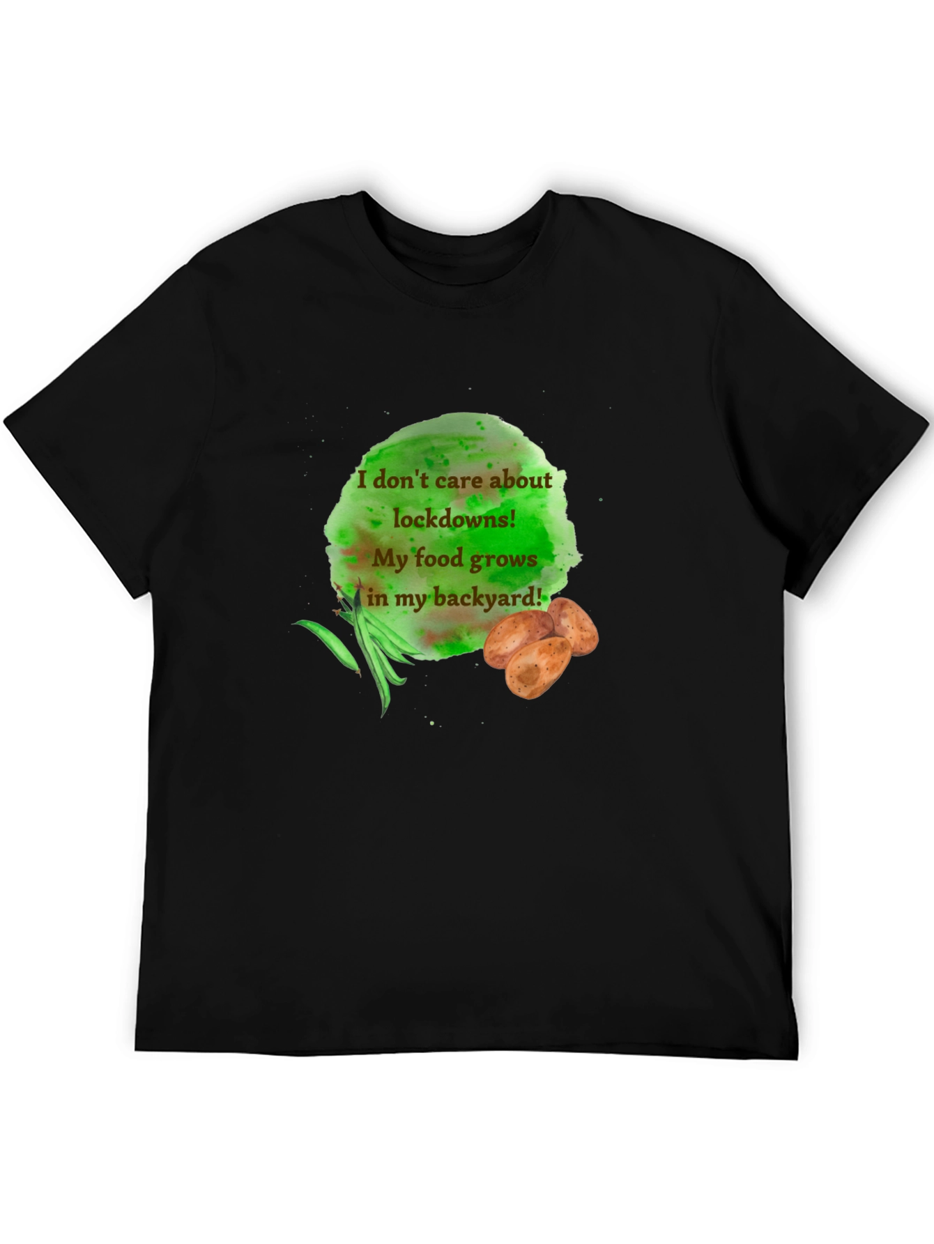 Backyard Food T-Shirt: Lockdown Garden Humor Tee